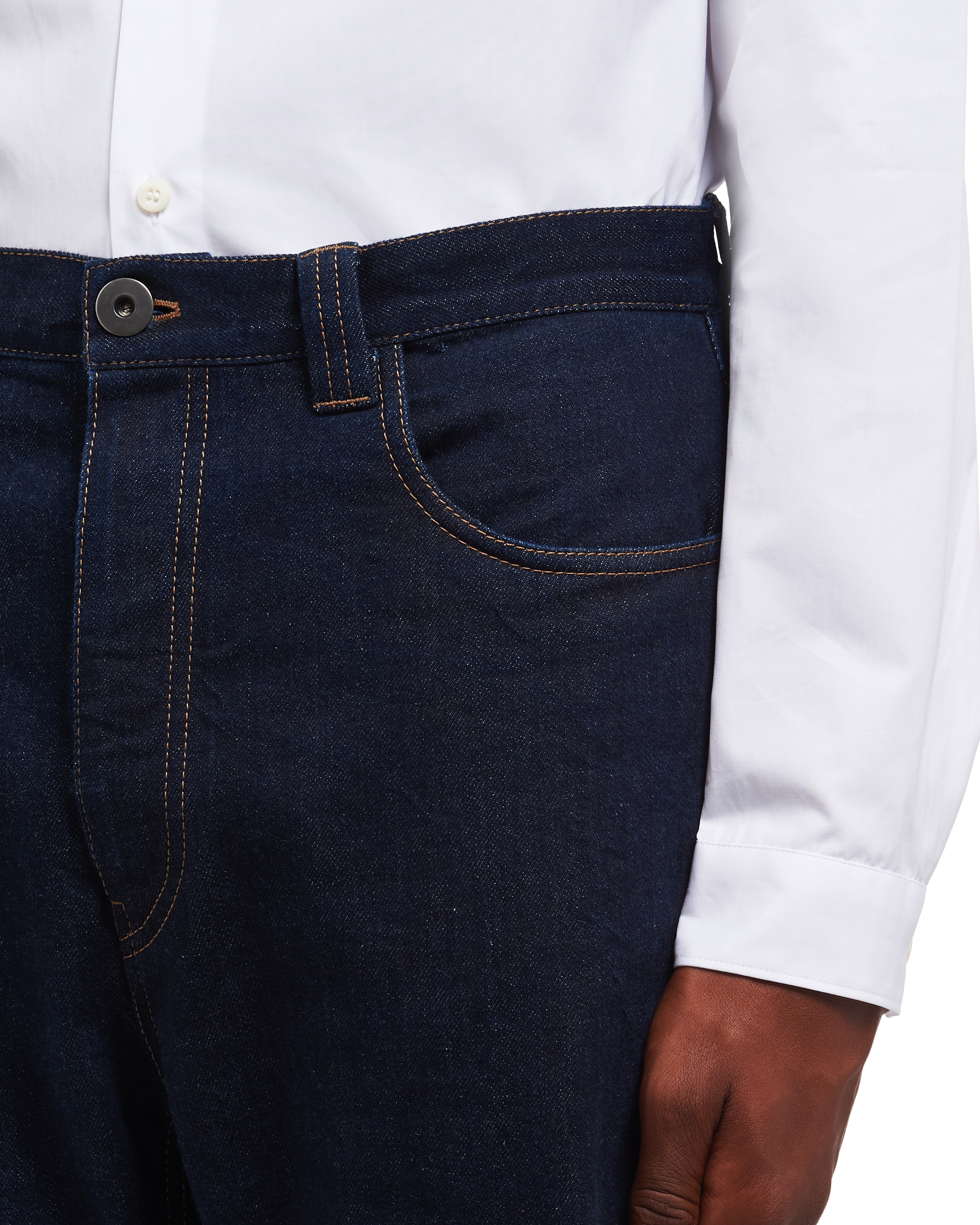 Indigo denim five-pocket jeans - 5