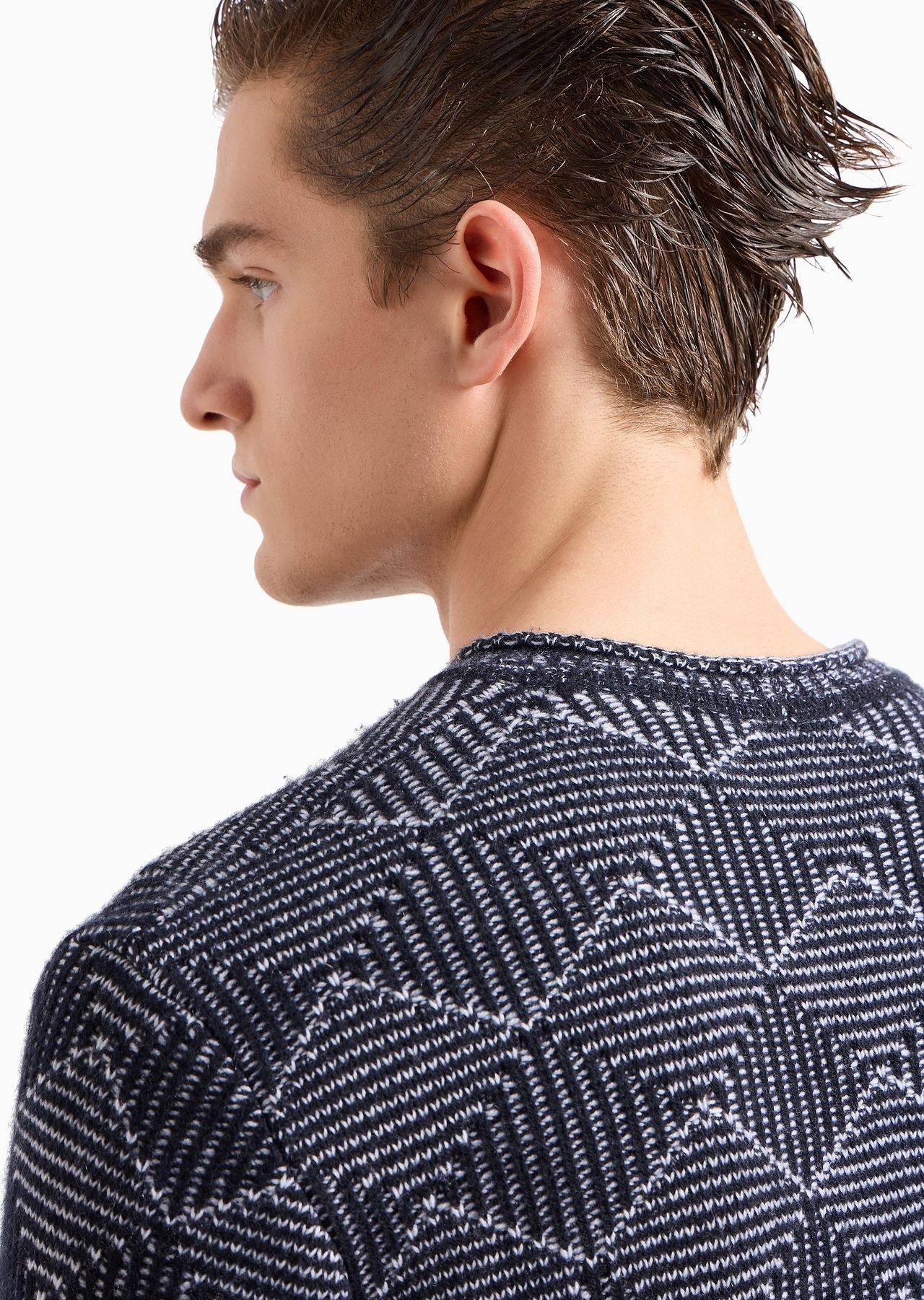 Jacquard cashmere crew-neck jumper - 5