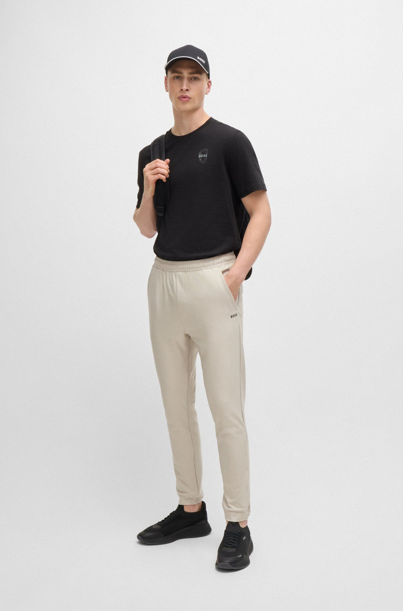 BOSS TRACKSUIT BOTTOMS IN STRETCH FABRIC WITH DECORATIVE REFLECTIVE LOGO outlook