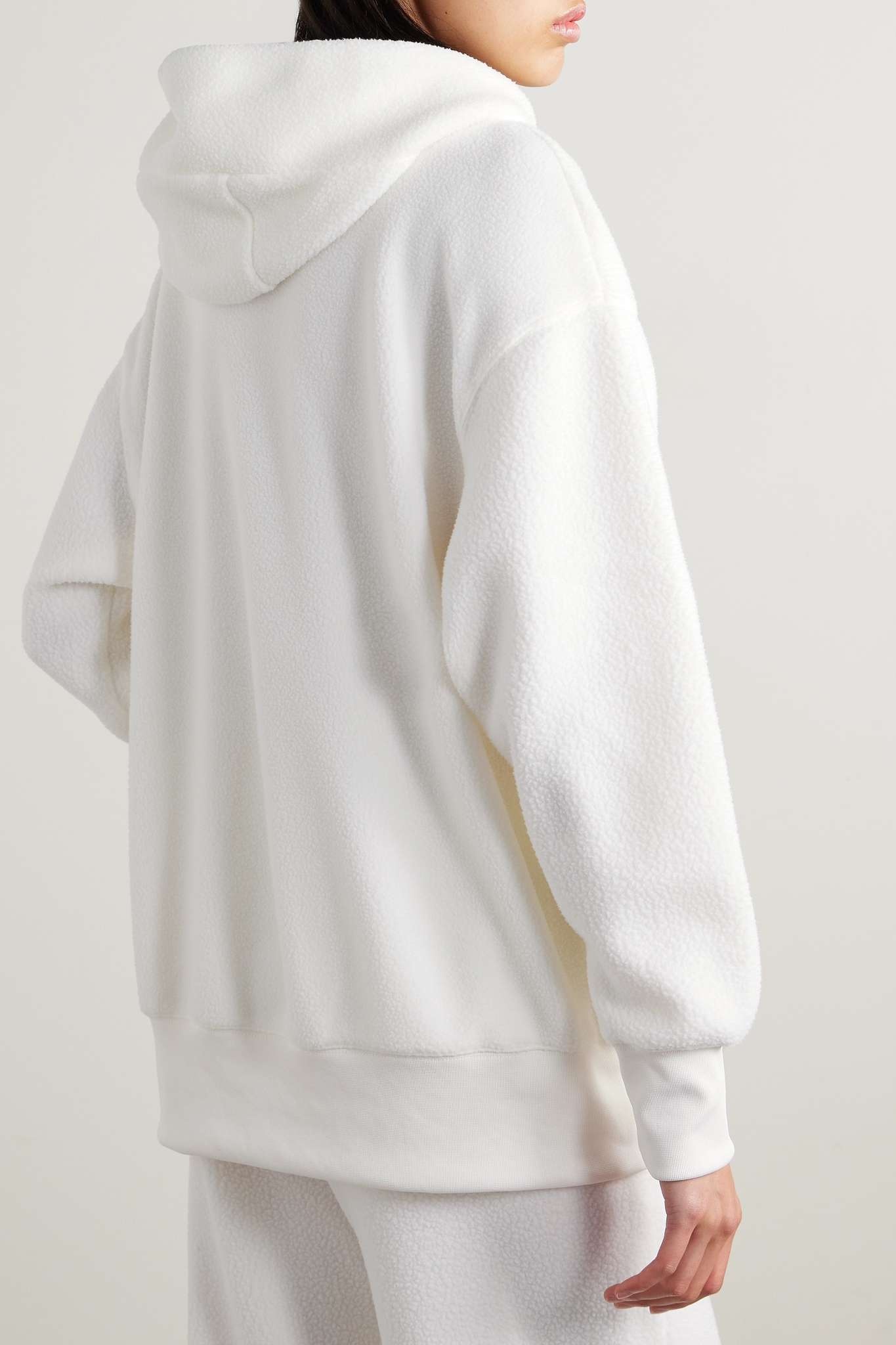 Embroidered fleece hoodie - 4