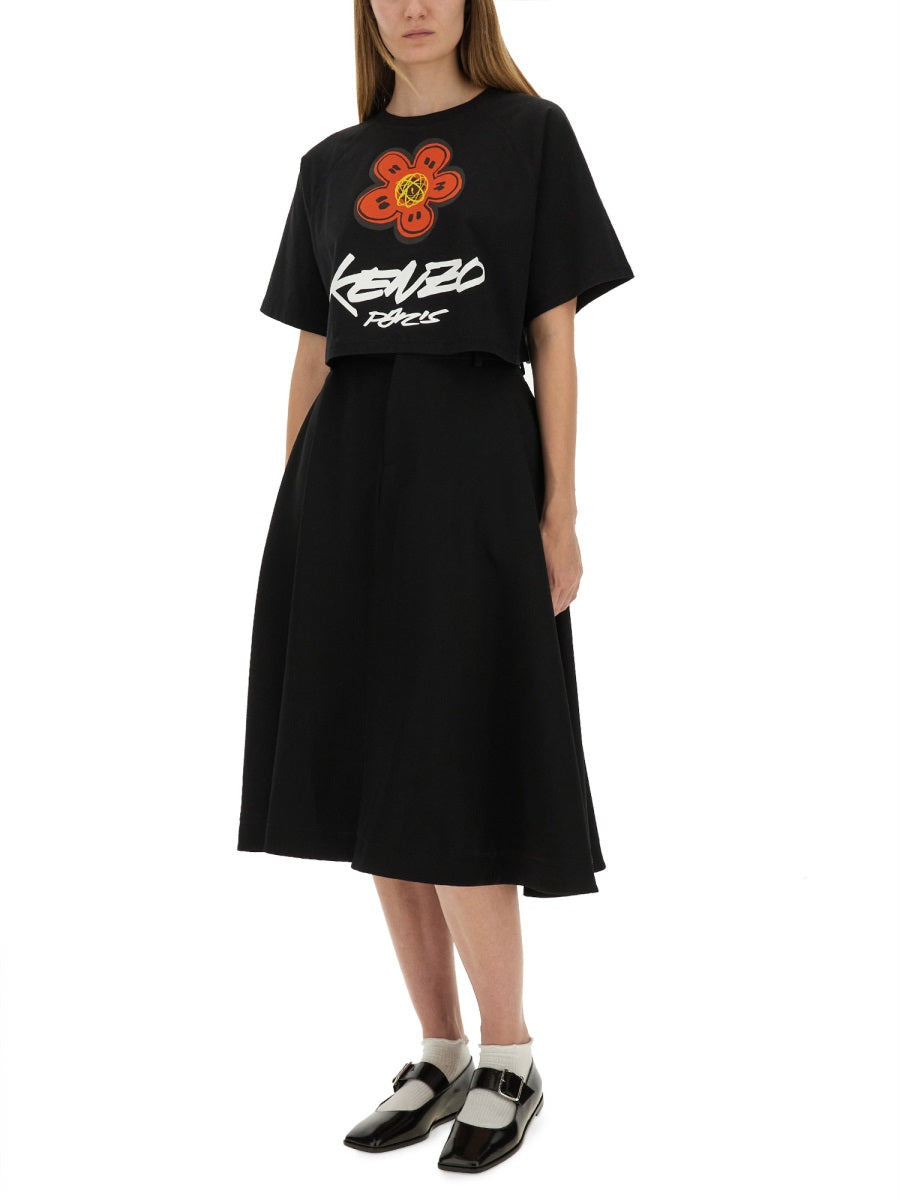 Kenzo Women Cropped T-Shirt "Futura" - 2