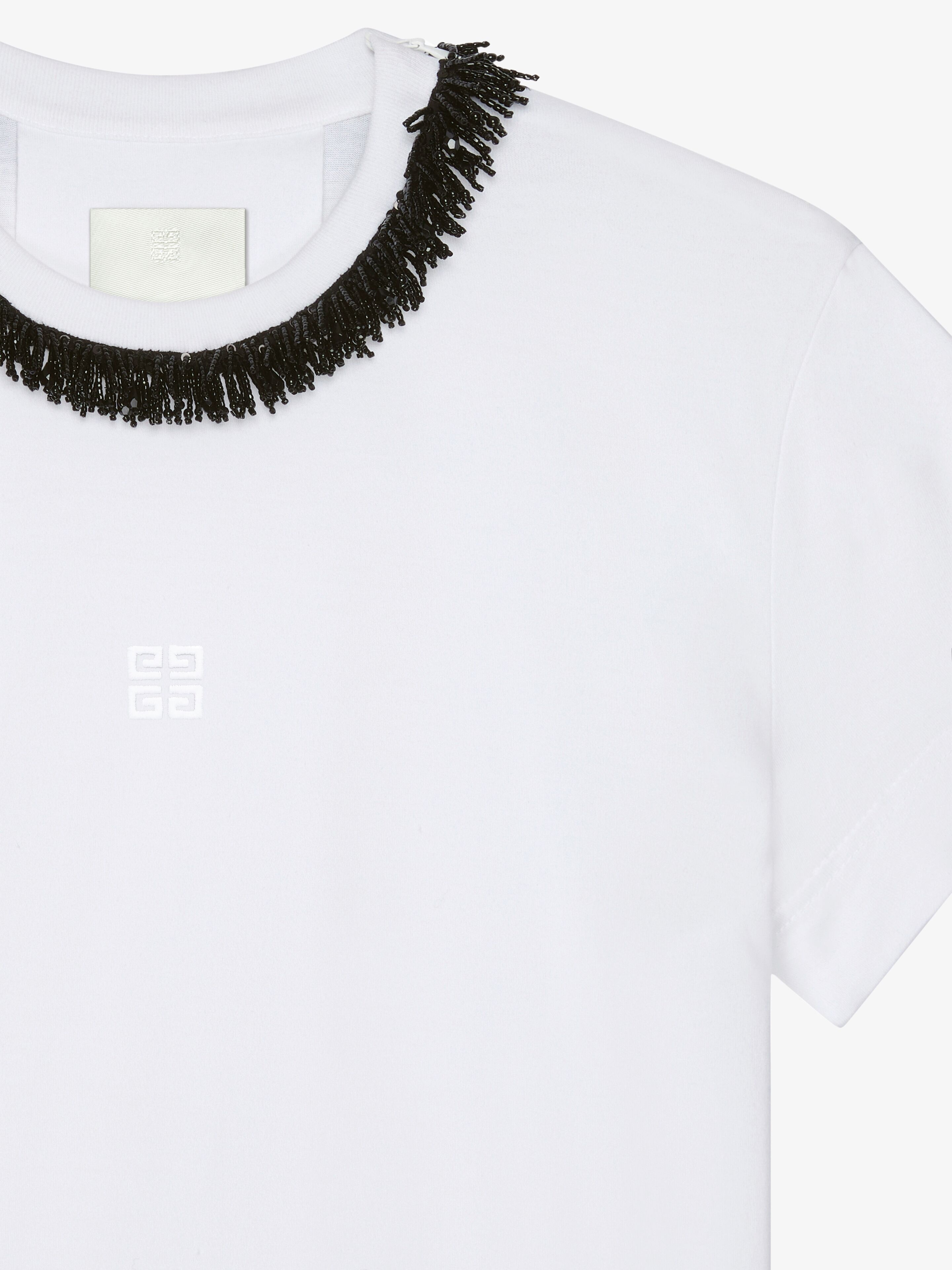 SLIM FIT T-SHIRT IN EMBROIDERED COTTON - 2