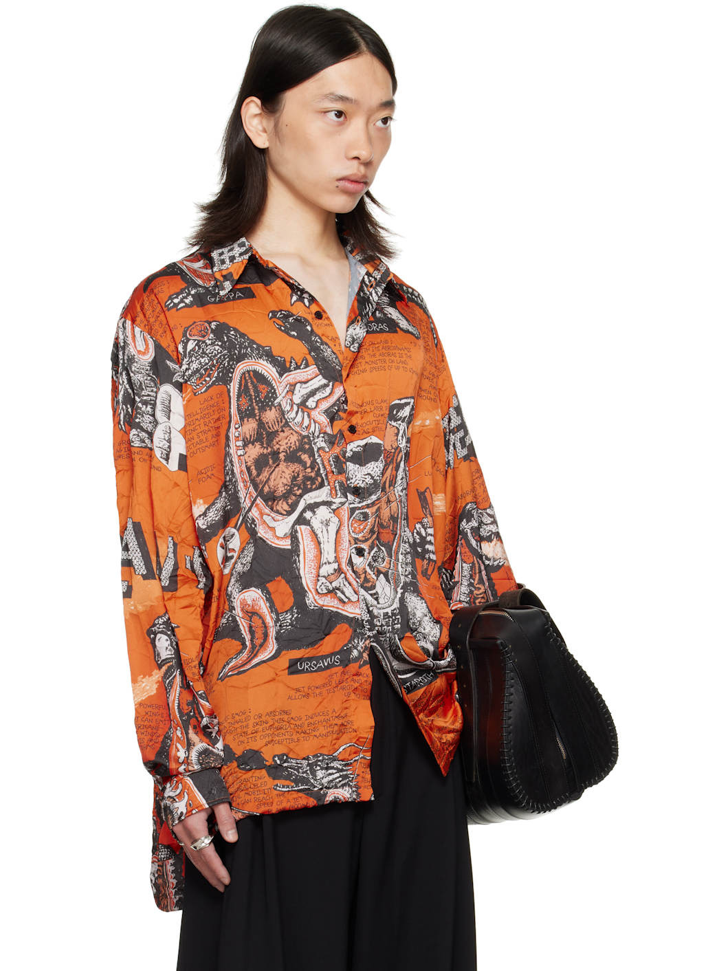 Orange Misfit Long Sleeve Shirt - 2
