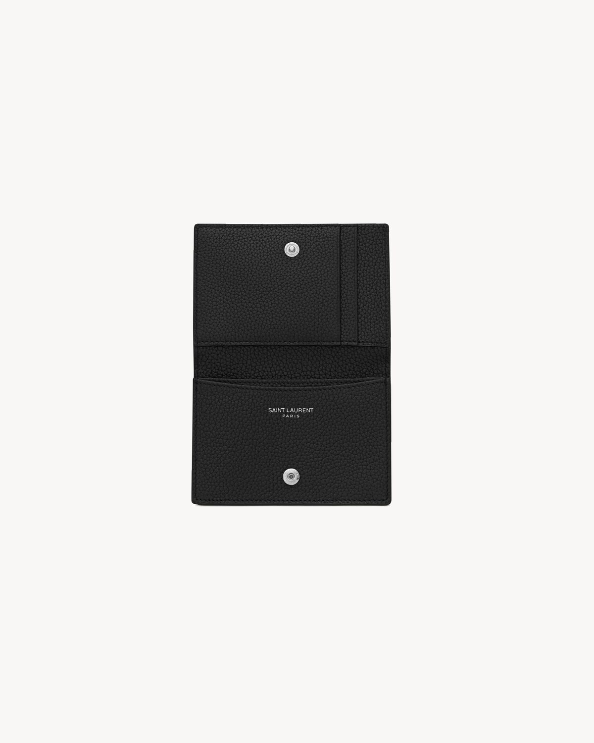 CASSANDRE SHADOW SAINT LAURENT BUSINESS CARD CASE IN GRAINED LEATHER - 4