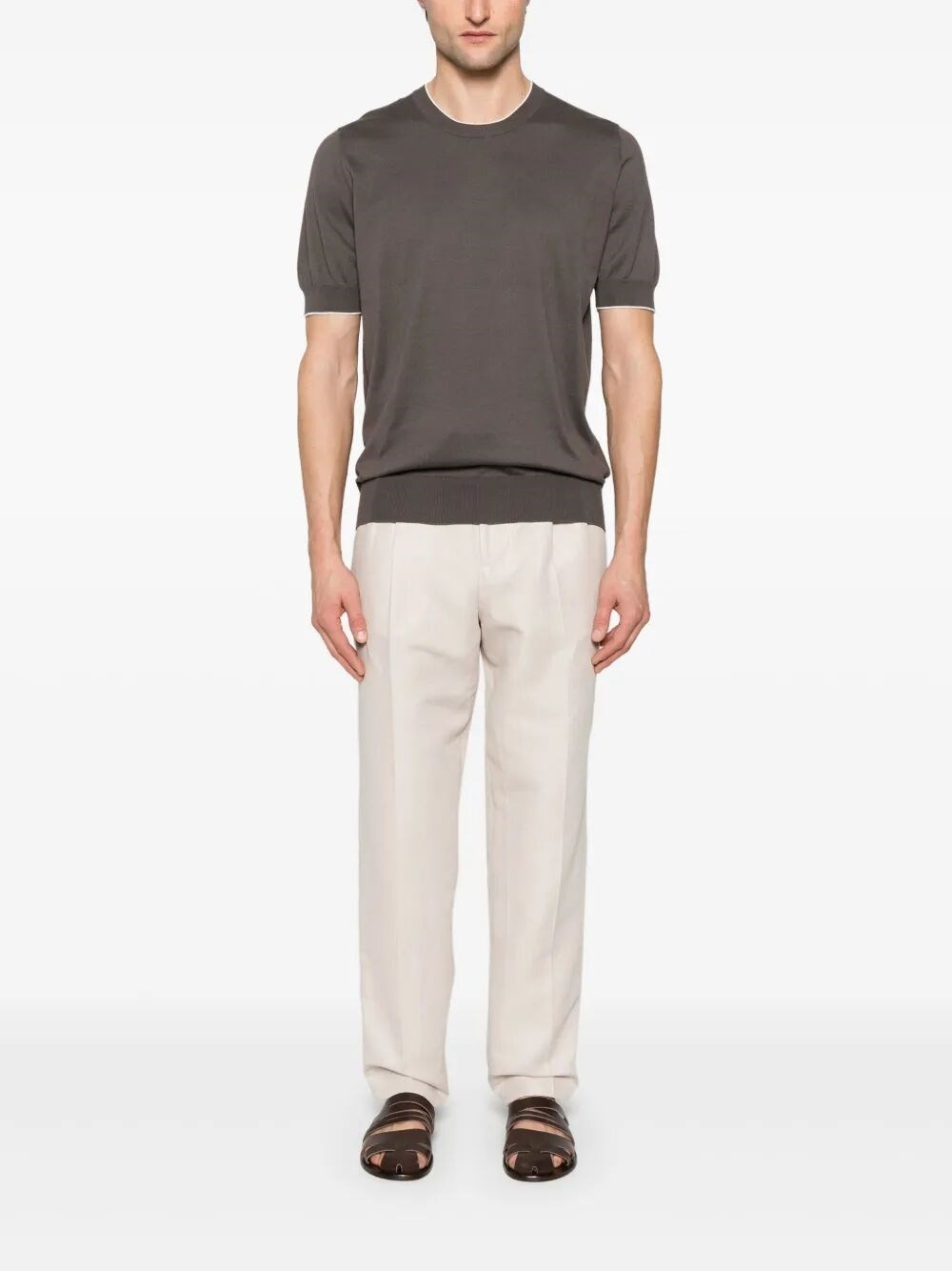 Tシャツ・カットソー Brunello Cucinelli Short Sleeve Crew-Neck Sweater Brunello Cucinelli Short Sleeve Crew-Neck Sweater