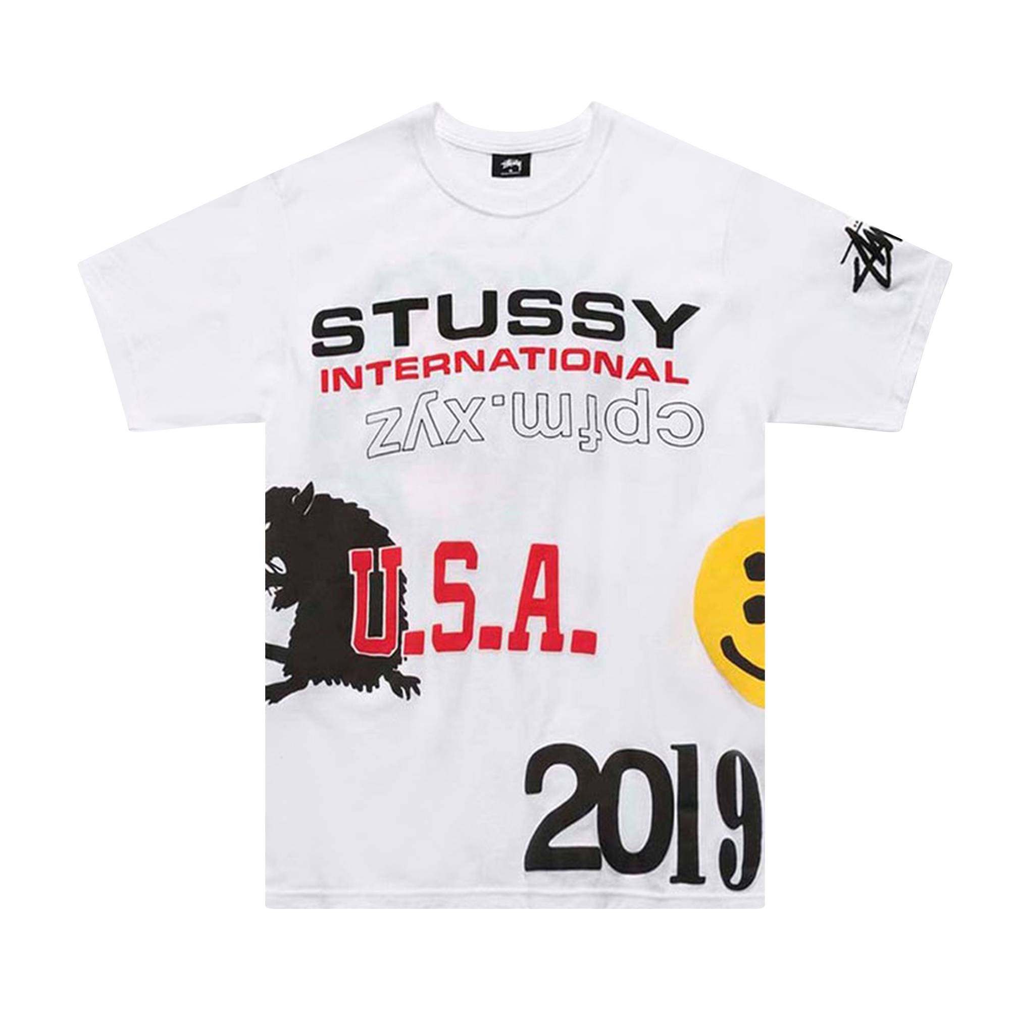 Stussy x Cactus Plant Flea Market USA 2019 Tee 'White' - 1