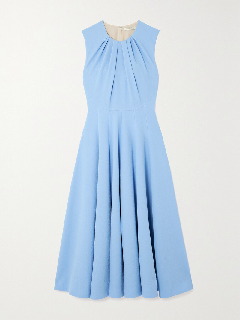 Marlen Draped Crepe Midi Dress 1