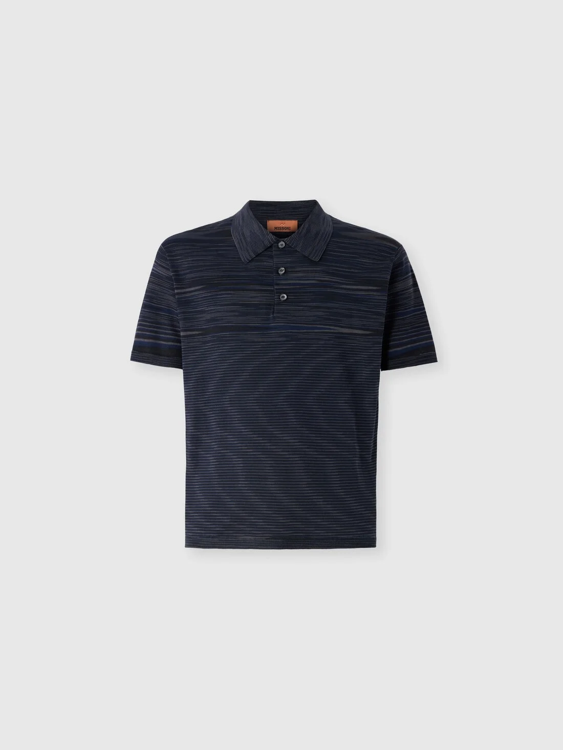 Space-dye mercerized cotton polo shirt - 1