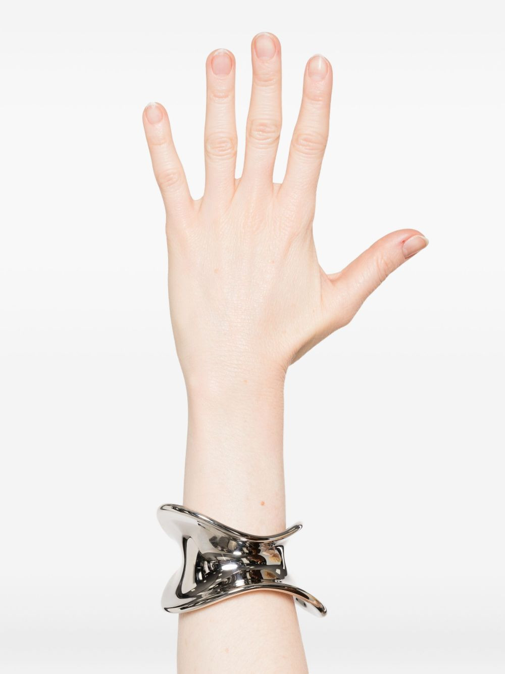 curved brass bracelet - 2
