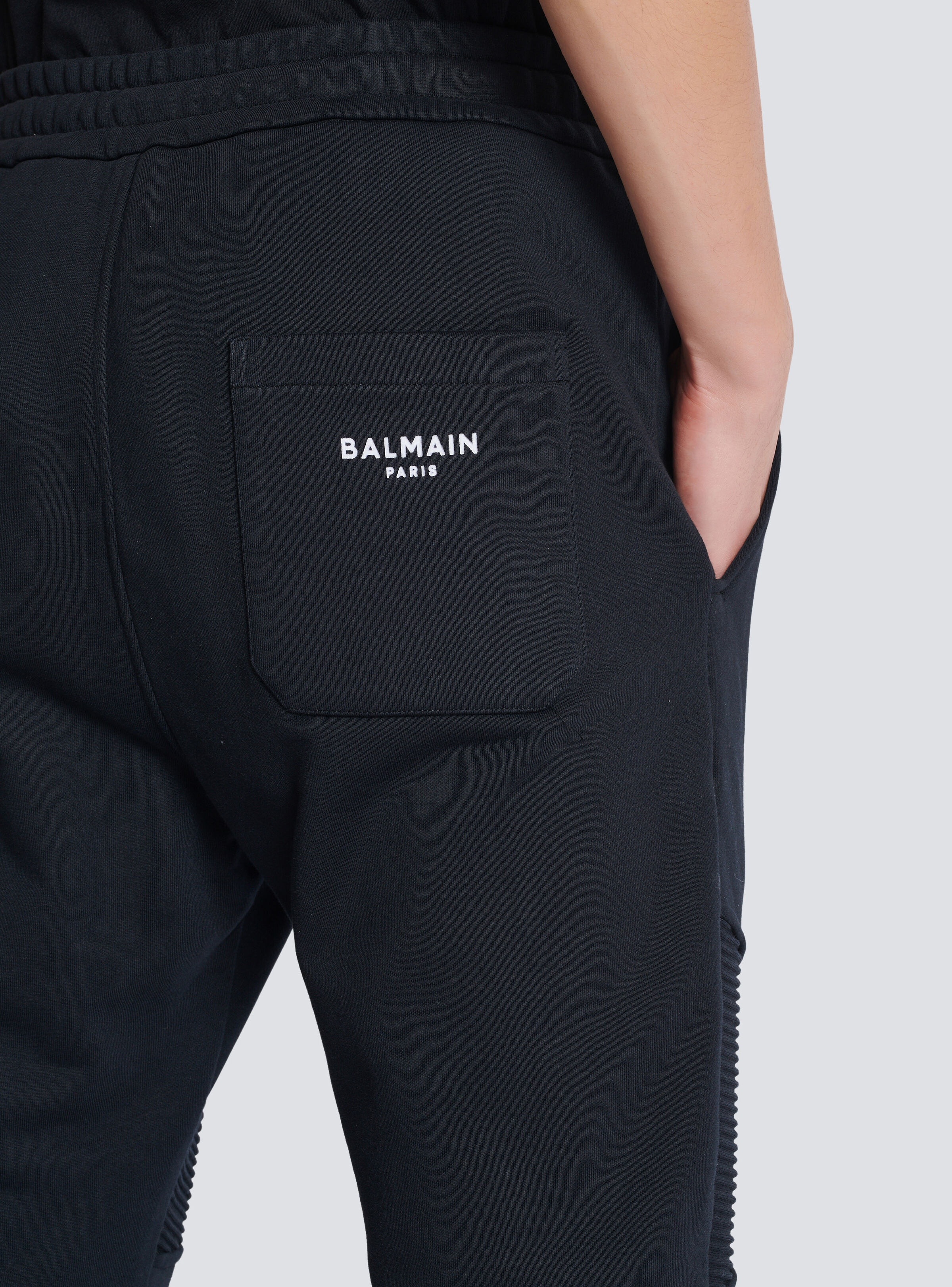 Flocked Balmain Paris joggers - 6