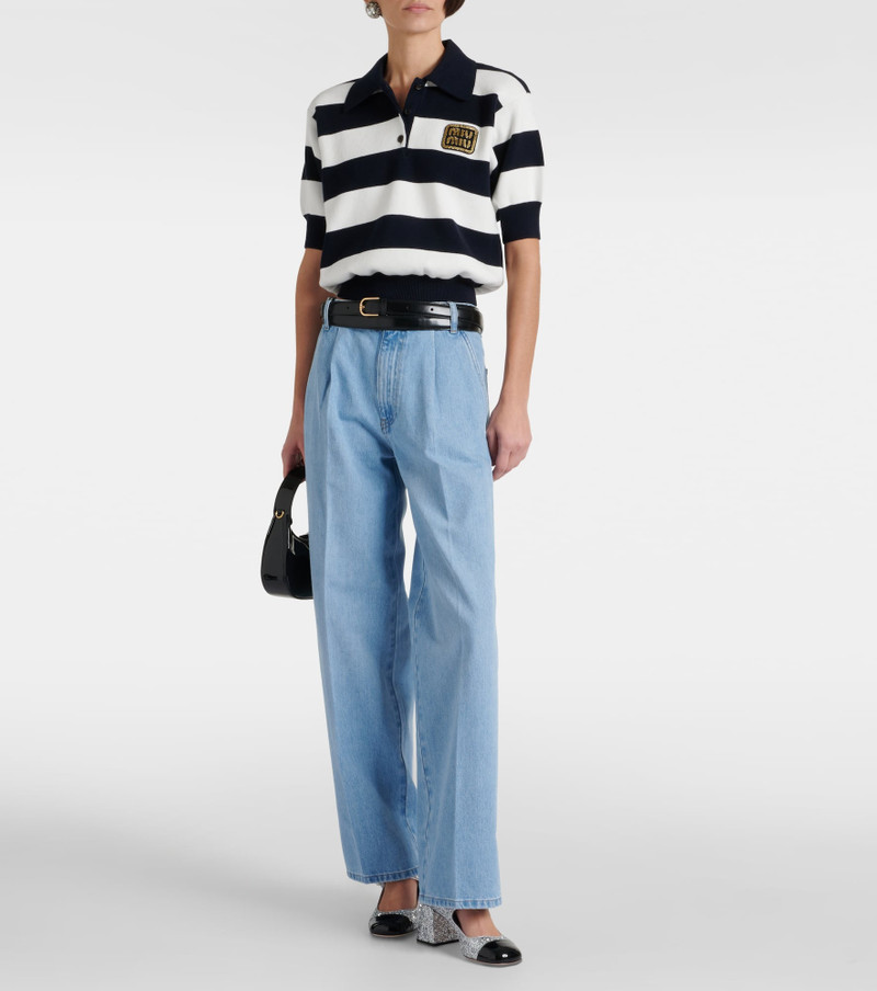 Miu Miu Low-rise wide-leg jeans outlook