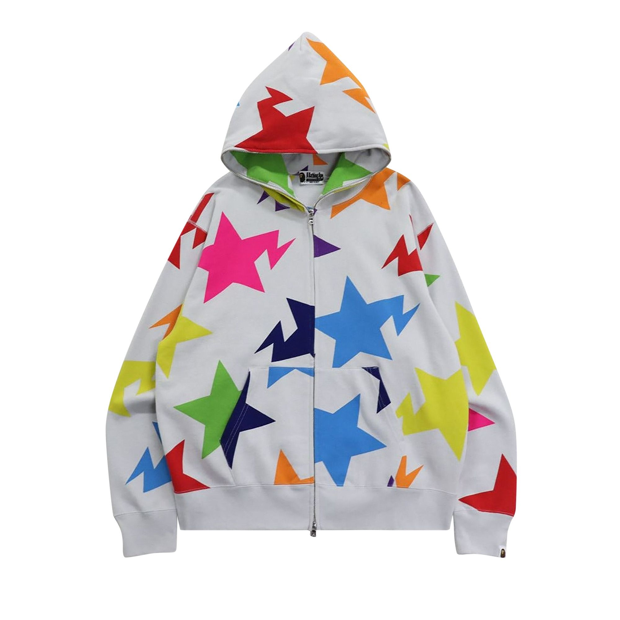 A BATHING APE BAPE Sta Pattern Relaxed Fit Full Zip Hoodie Multicolor REVERSIBLE