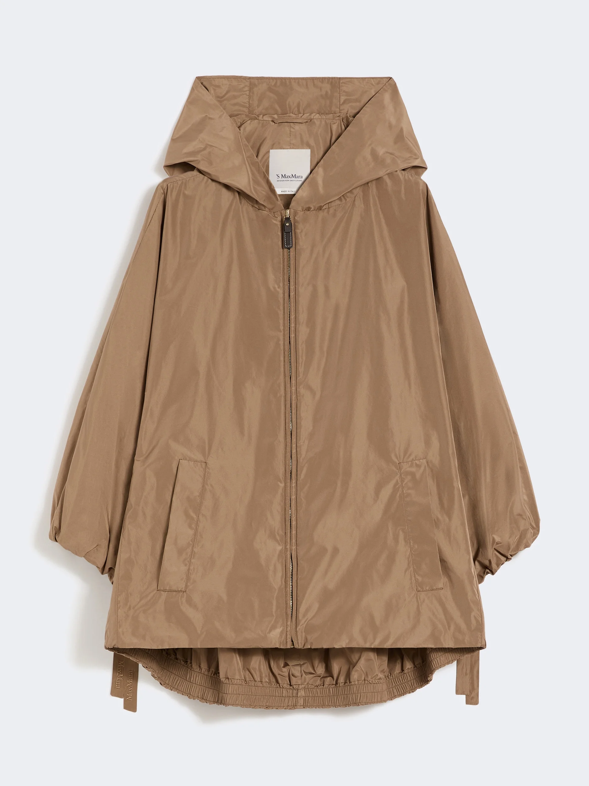 Water-repellent taffeta jacket - CAMEL - 1