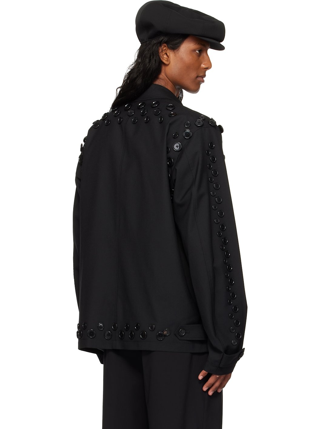Black Zip Up Brit Jacket - 3