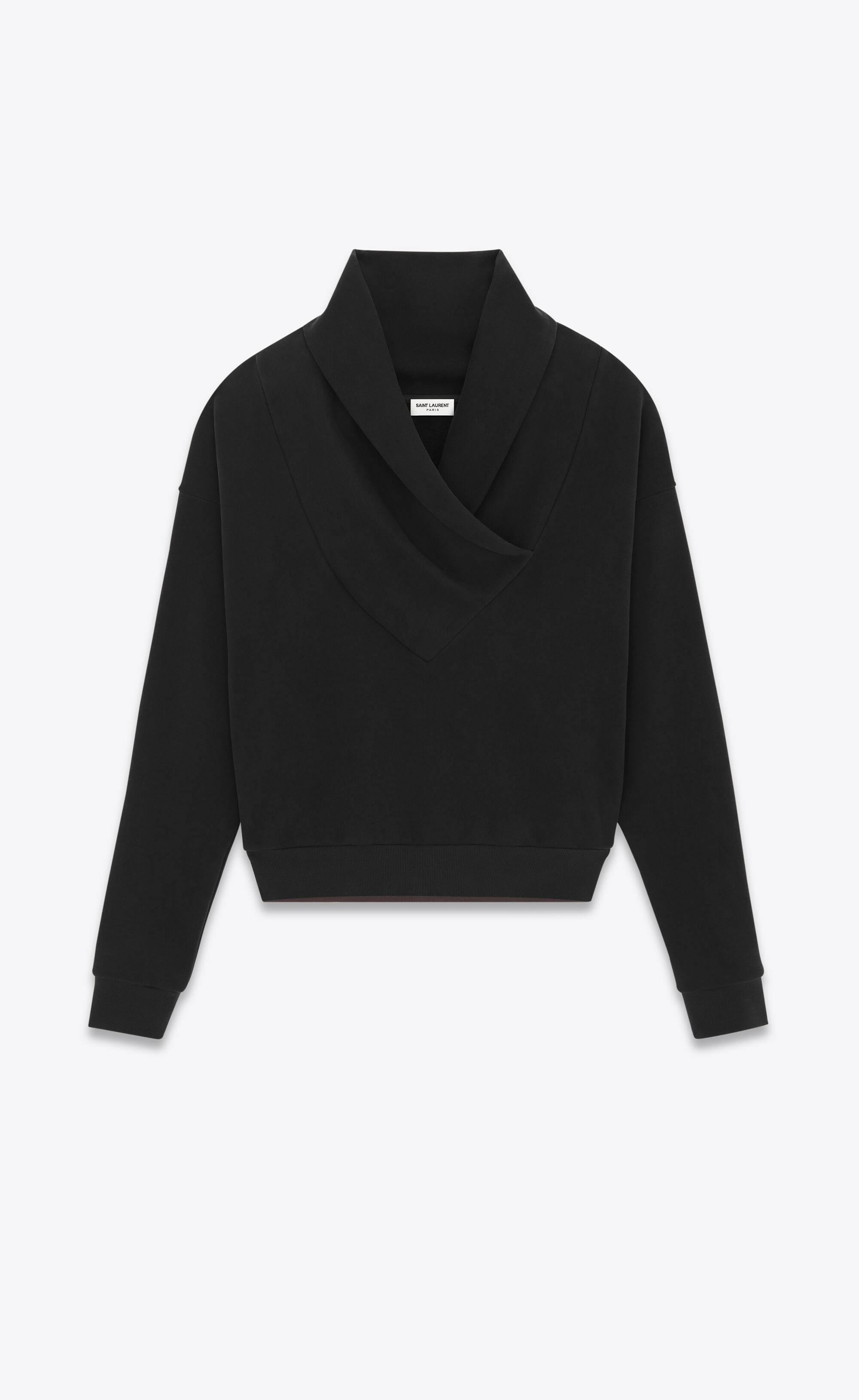 shawl-neck sweatshirt - 1