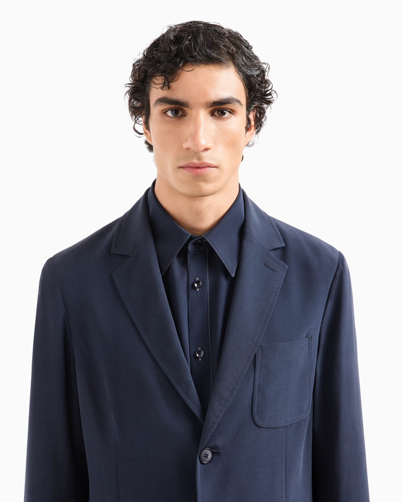 SILK CRÊPE SINGLE-BREASTED JACKET - 5