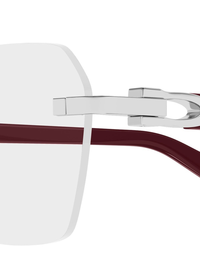 Cartier geometric rimless glasses outlook
