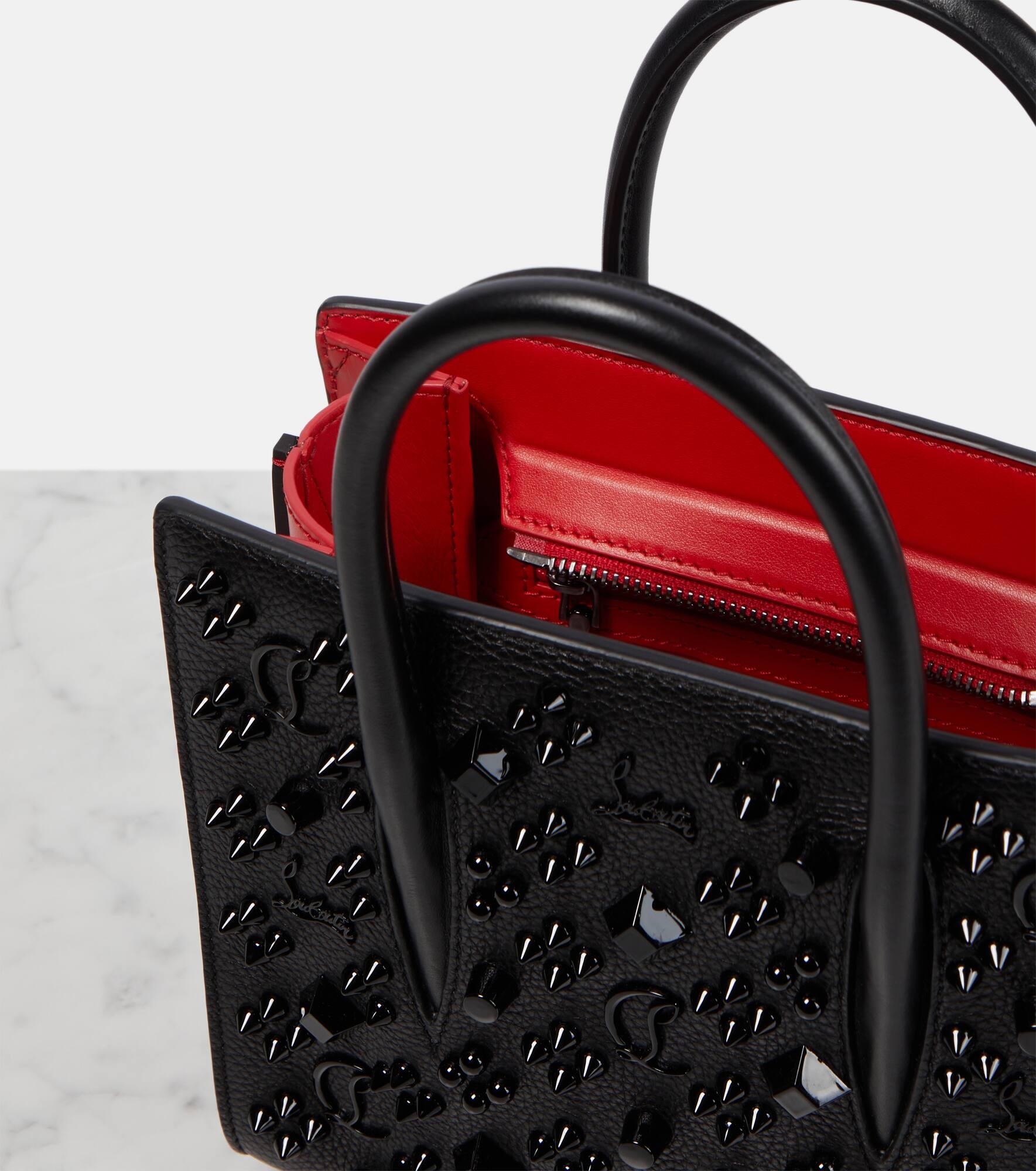 Paloma Mini embellished leather tote bag - 3