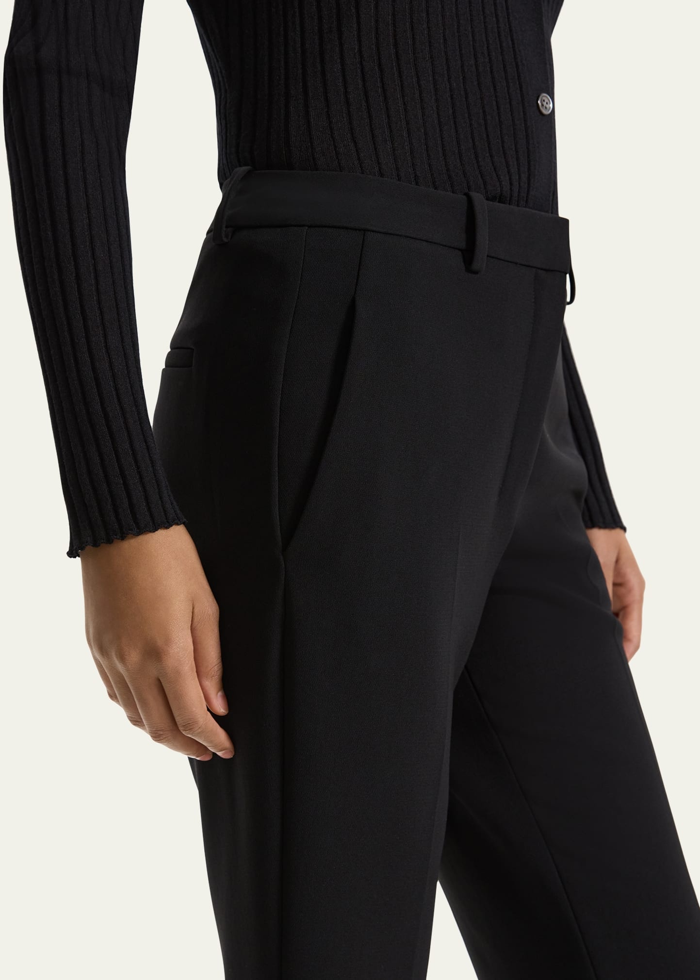Admiral Crepe Slim Full-Length Trousers - 5