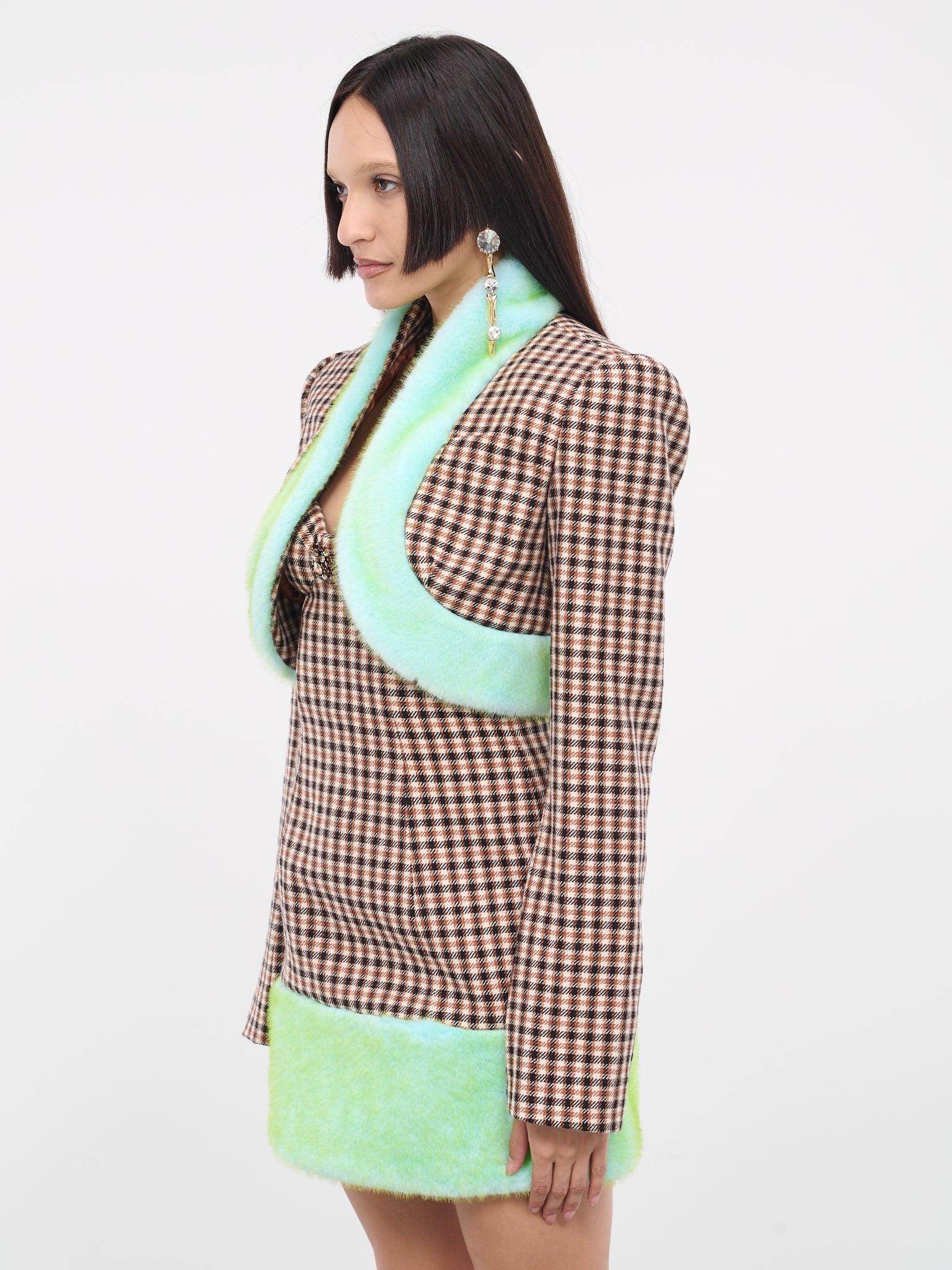 Check Fur Jacket - 2