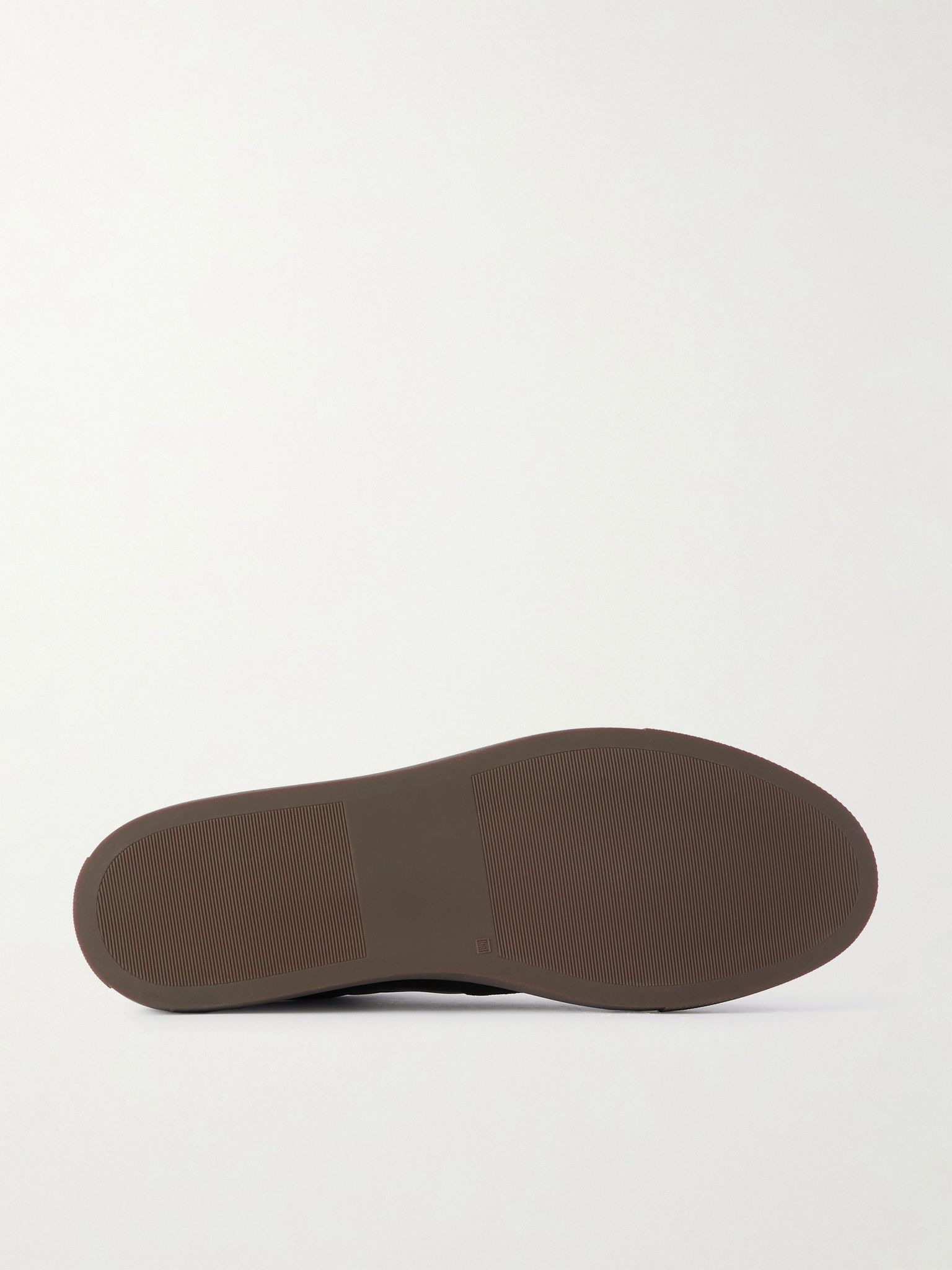 Bball Suede-Trimmed Leather Sneakers Black - 3