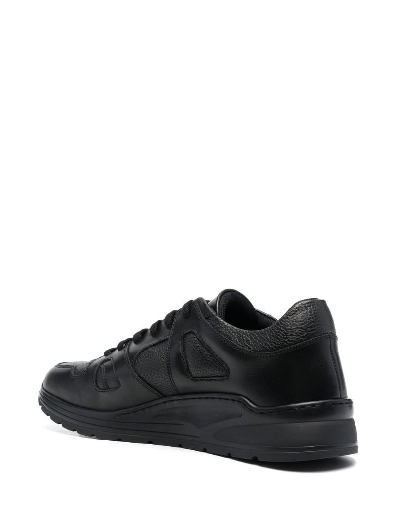 Track Technical leather low-top sneakers 3
