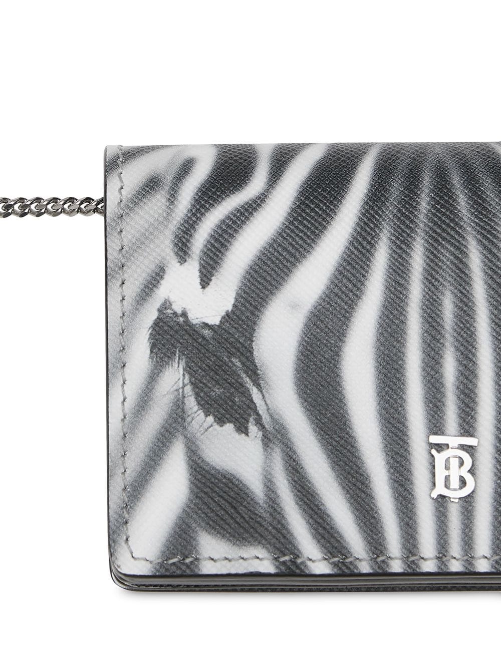 zebra print card case with detachable strap - 4