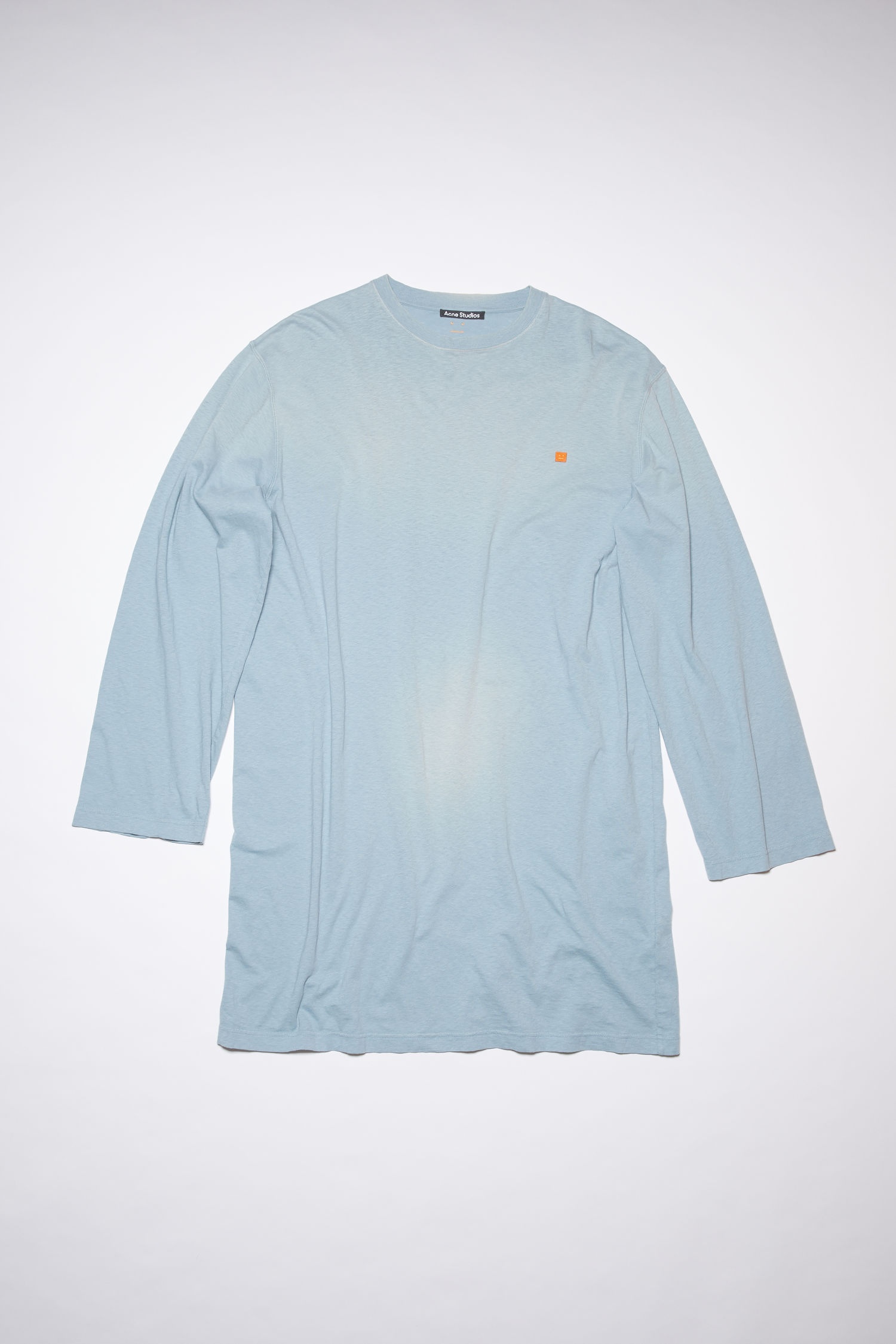 Jersey shirt dress - Dusty blue - 1