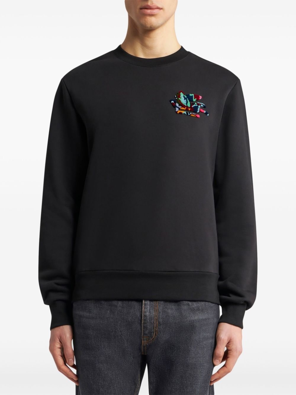 Pegaso-appliquÃ© crew-neck sweatshirt - 3