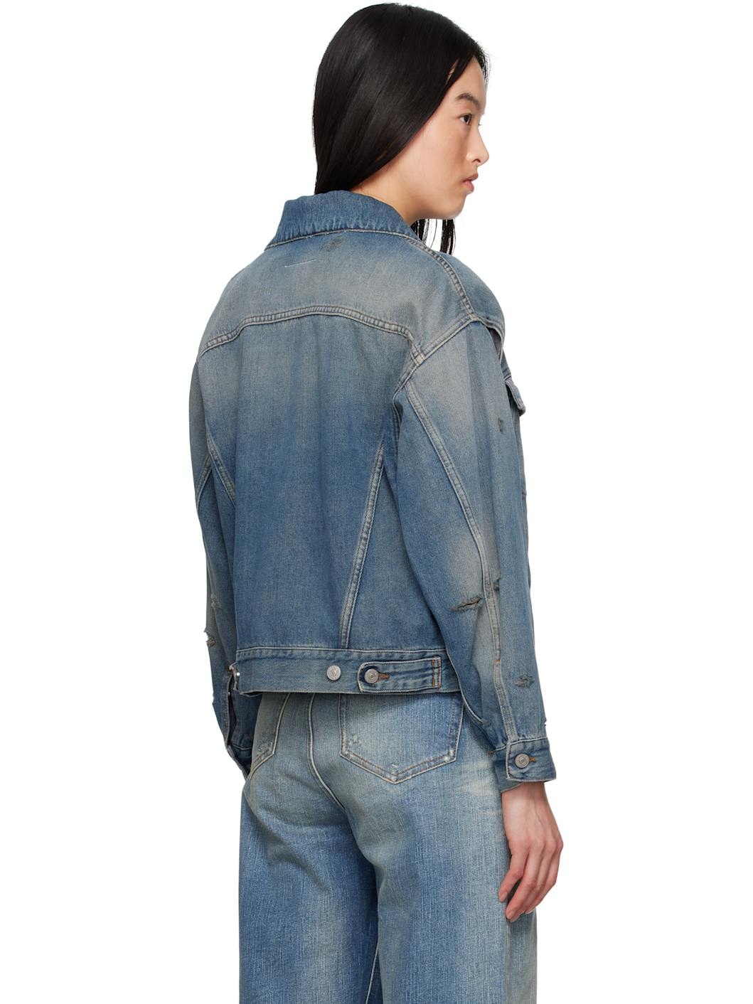 Blue Faded Denim Jacket - 3