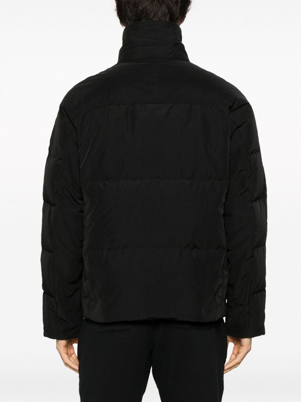 logo-print padded jacket - 4
