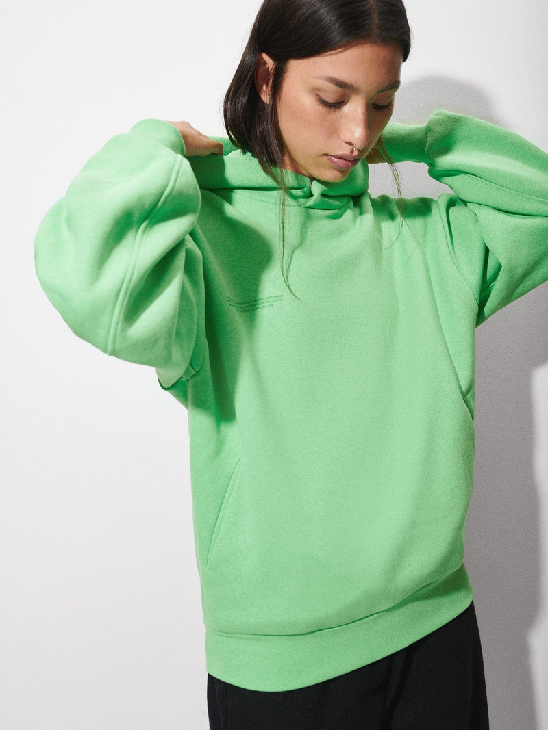 PANGAIA Womens Reclaimed Cotton Hoodie - Reclaim Jade outlook