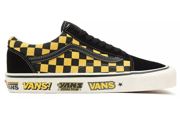 Vans Unisex Anaheim Factory Old Skool 36 Dx Sneakers Black/Yellow VN0A54F397A - 2