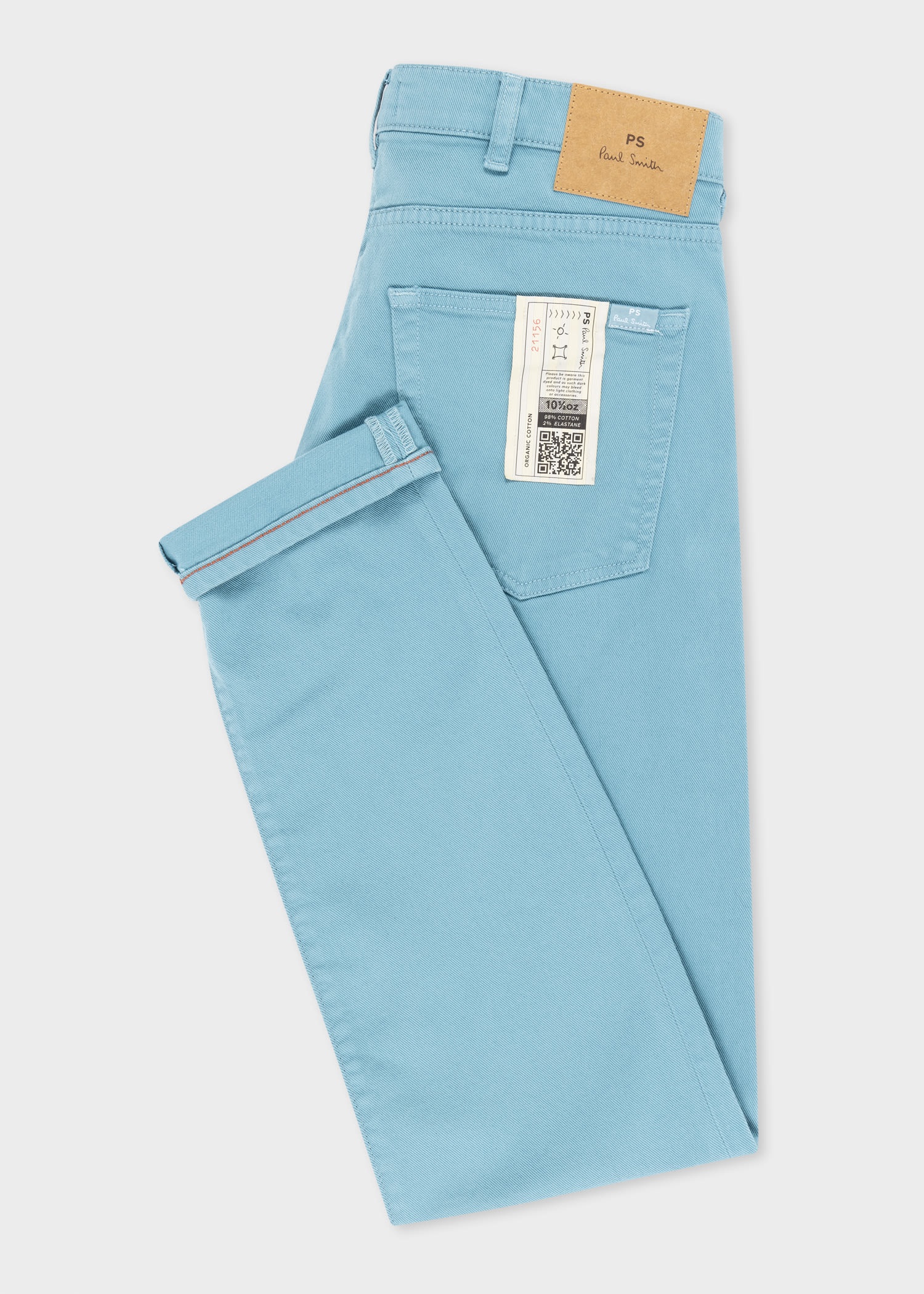Powder Blue Garment-Dyed Jeans - 2