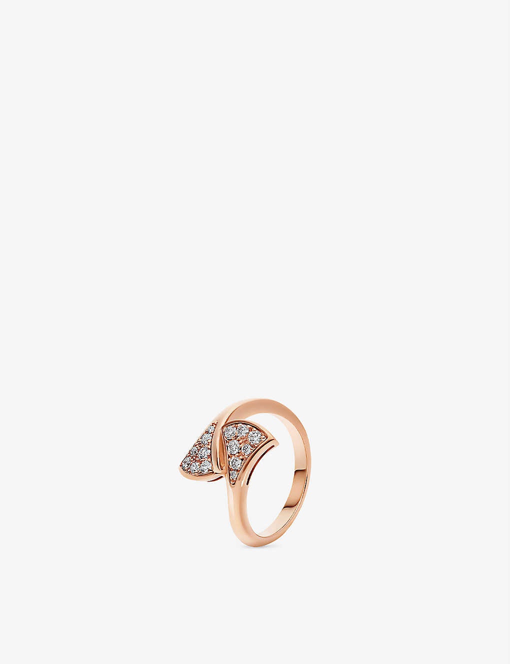 Diva's Dream 18ct rose-gold and 0.17ct brilliant-cut diamond ring - 1