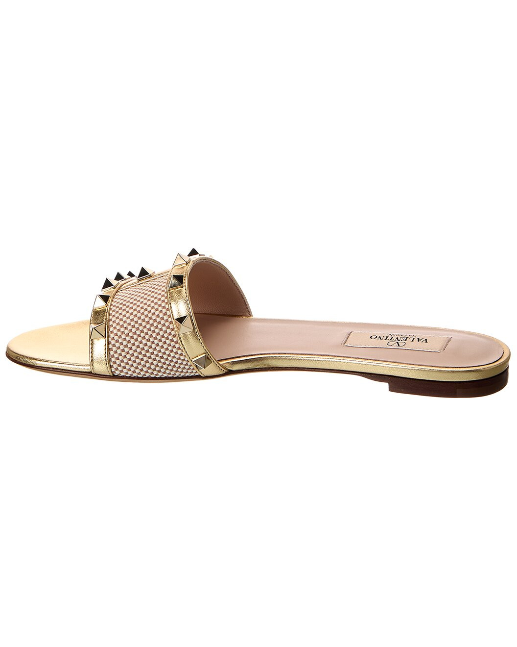 Valentino Rockstud Canvas & Leather Sandal - 2