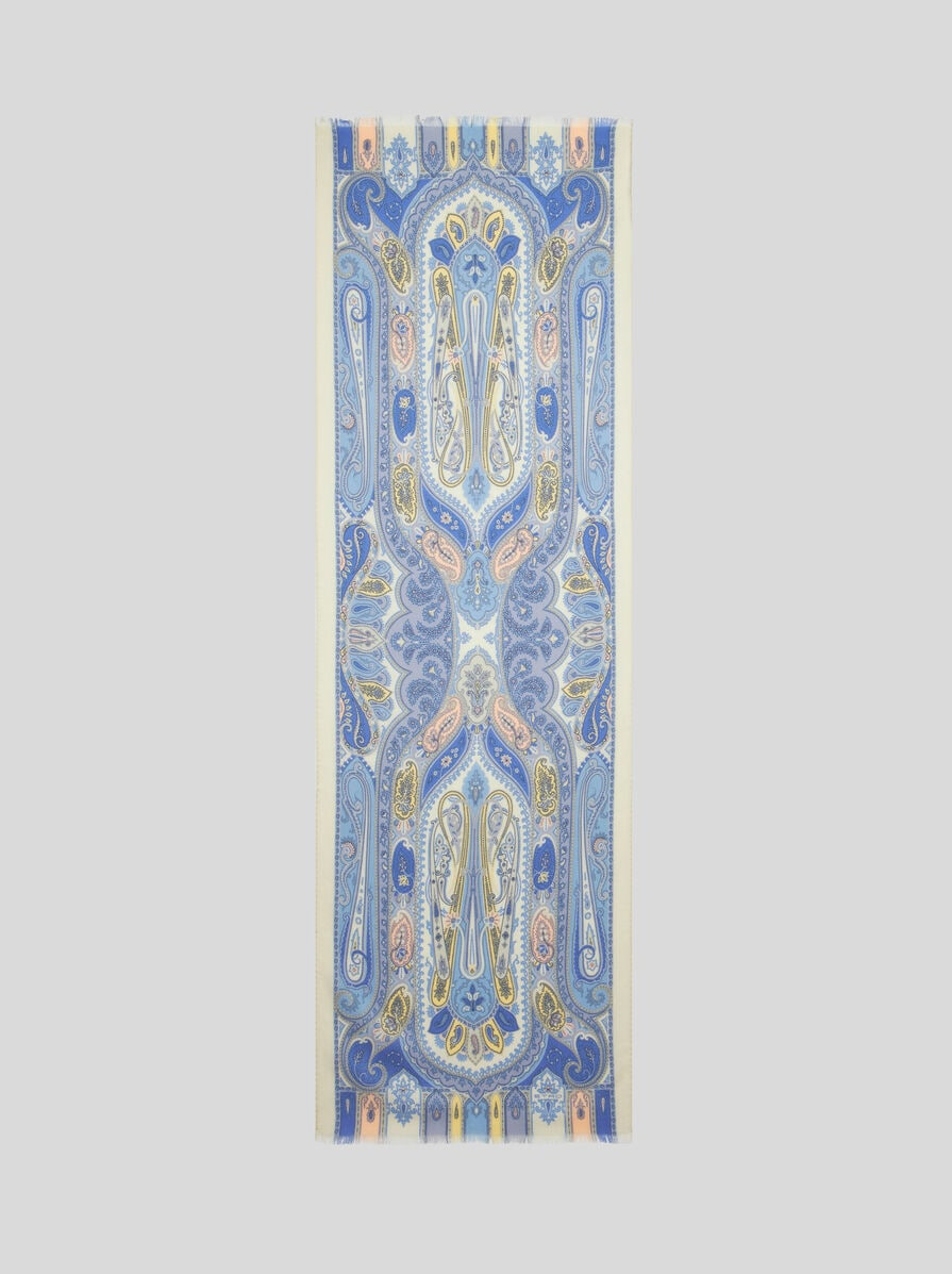 PAISLEY SILK AND CASHMERE SCARF - 2