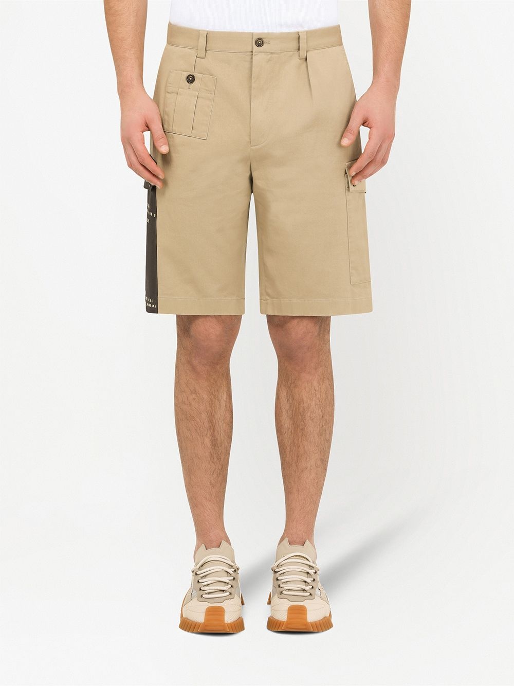 logo pocket chino shorts - 3