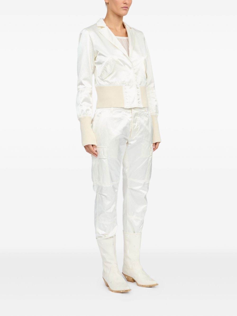 satin-finish bomber jacket - 4