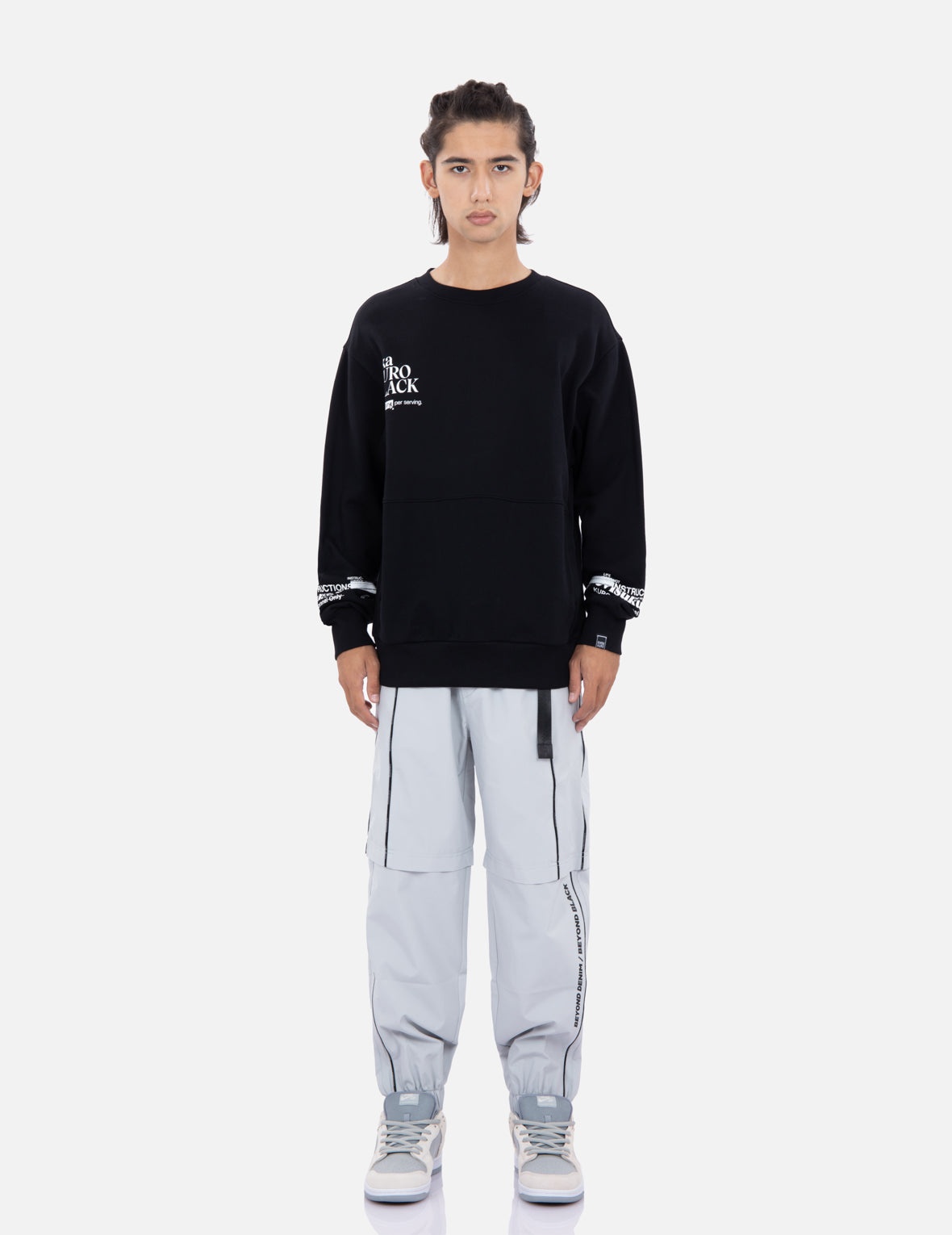 Slogan Print Oversized Sweatshirt - 5