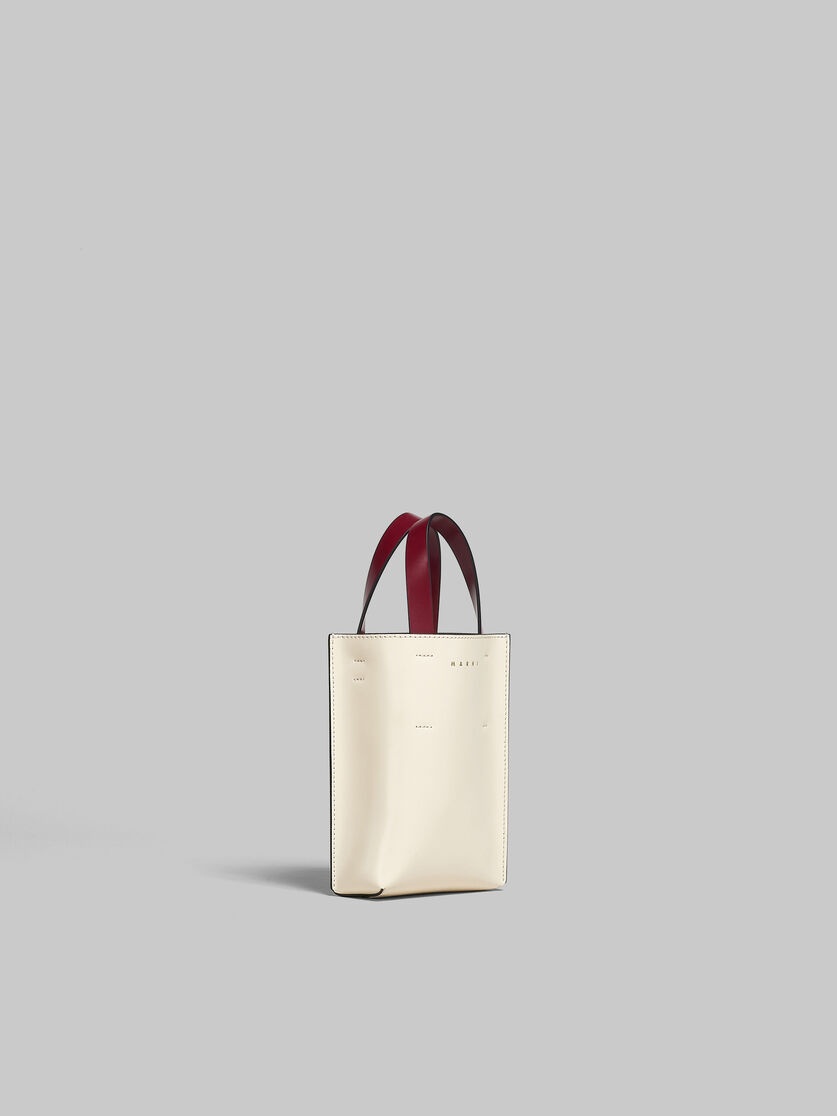 MUSEO NANO BAG IN WHITE GREEN AND RED LEATHER - 6