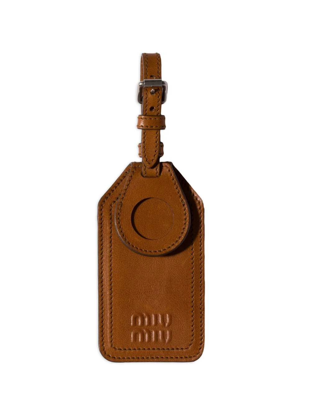leather name tag charm - 1