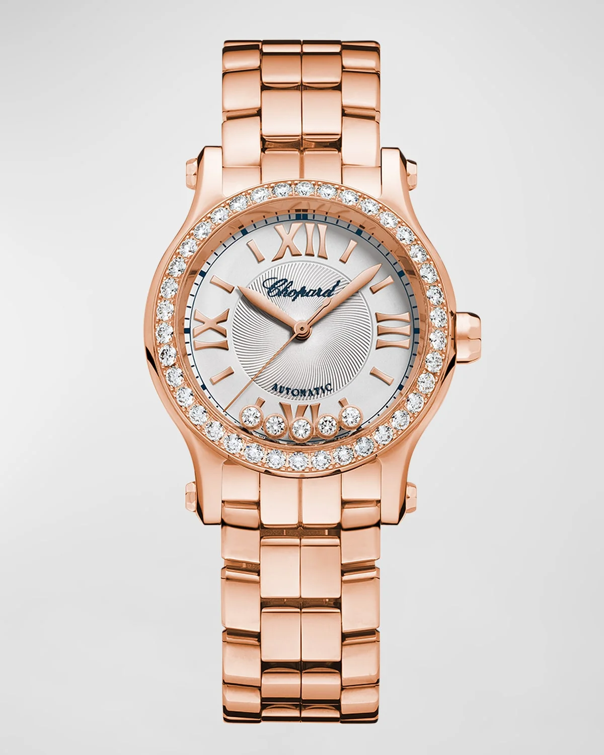 Happy Sport 18k Rose Gold Diamond Bracelet Watch - 1