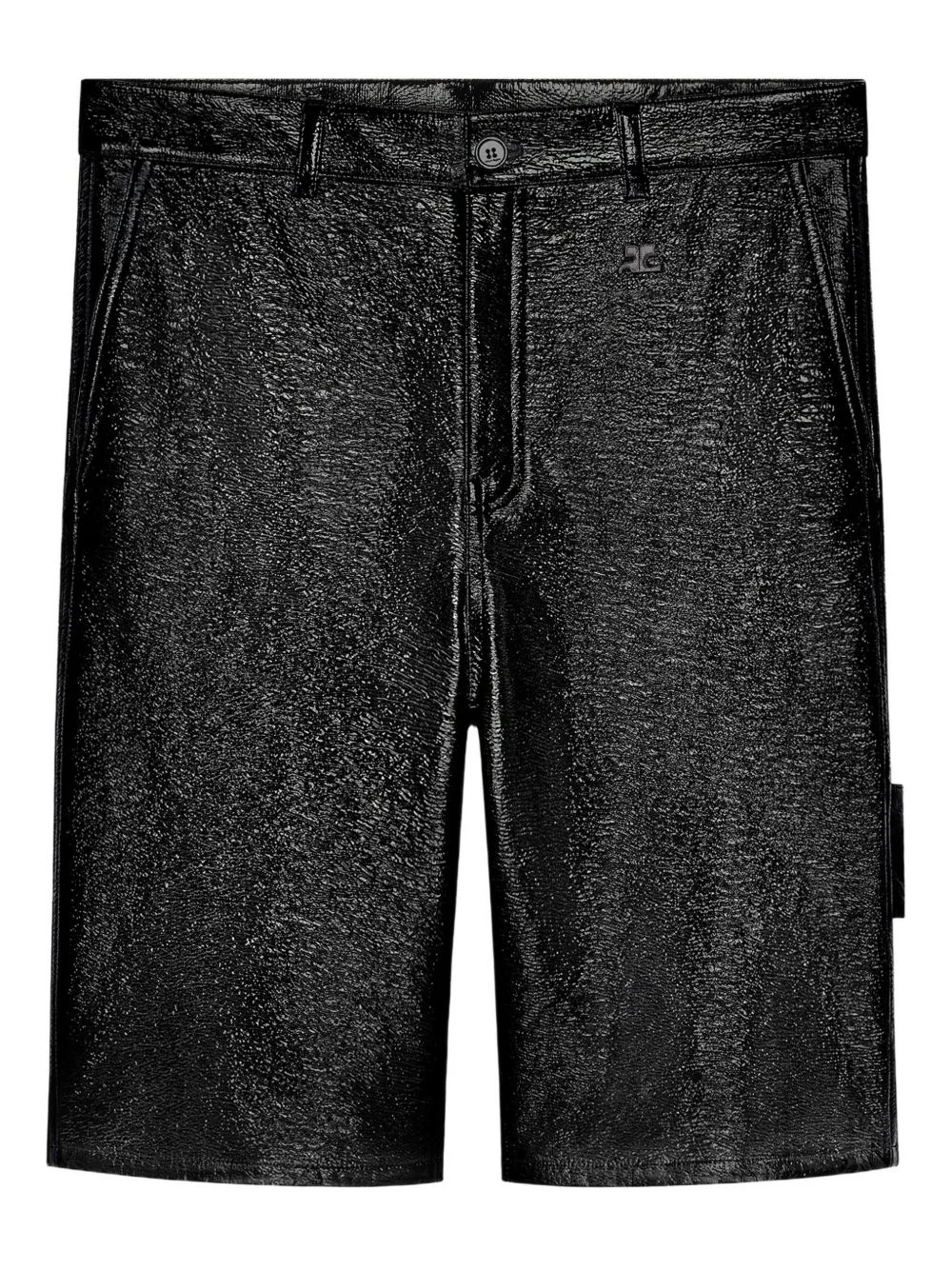 pocket button-fastening shorts - 1