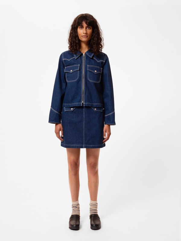 Anja Western Denim Jacket Blue - 5