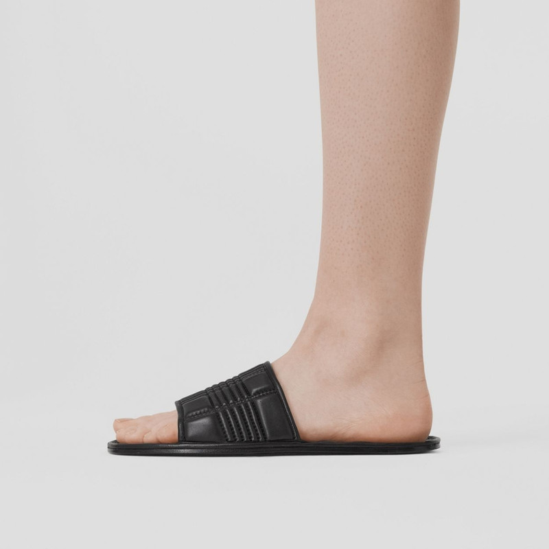 Quilted Lambskin Slides 3