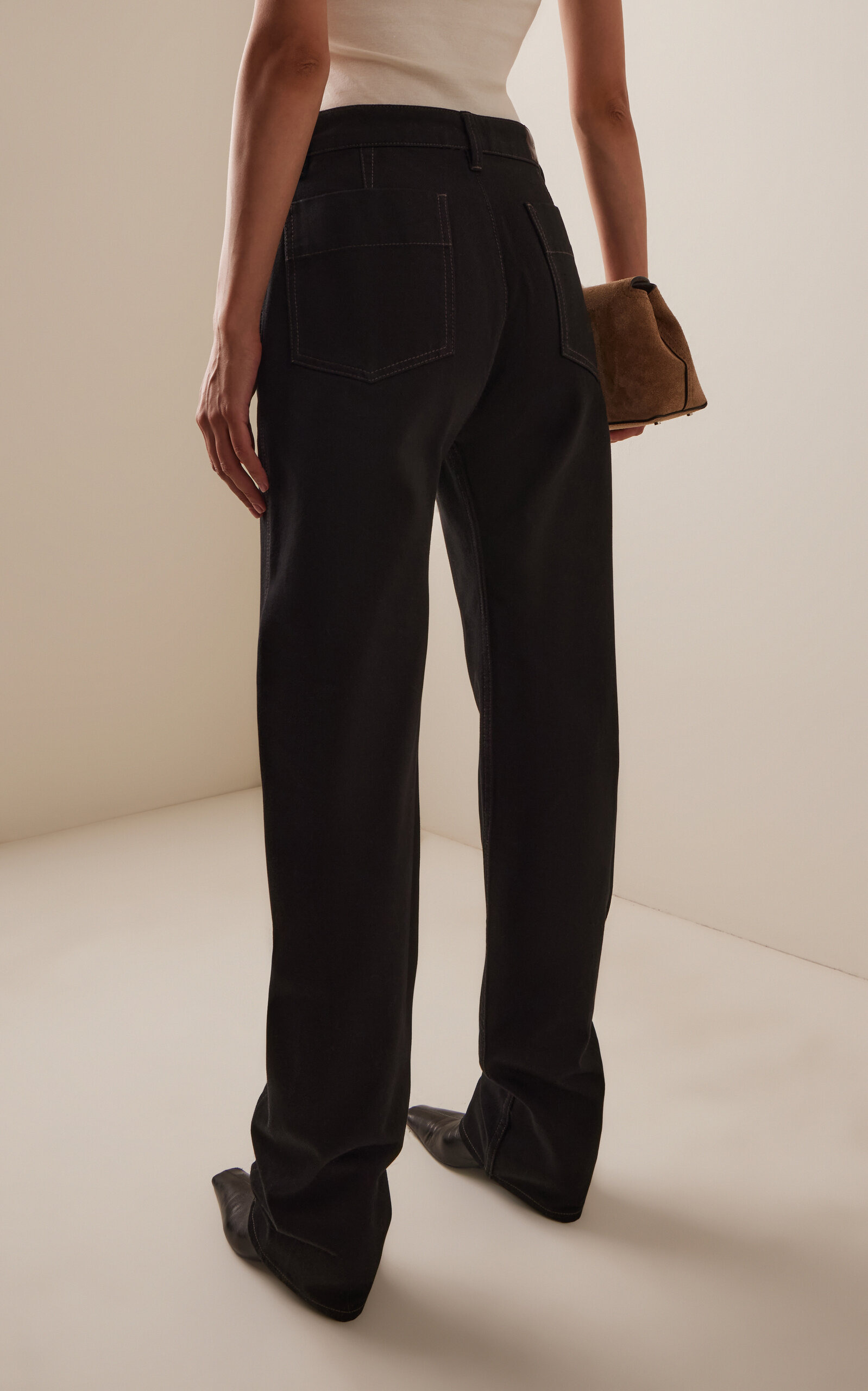 Twisted Cotton Pants black - 4