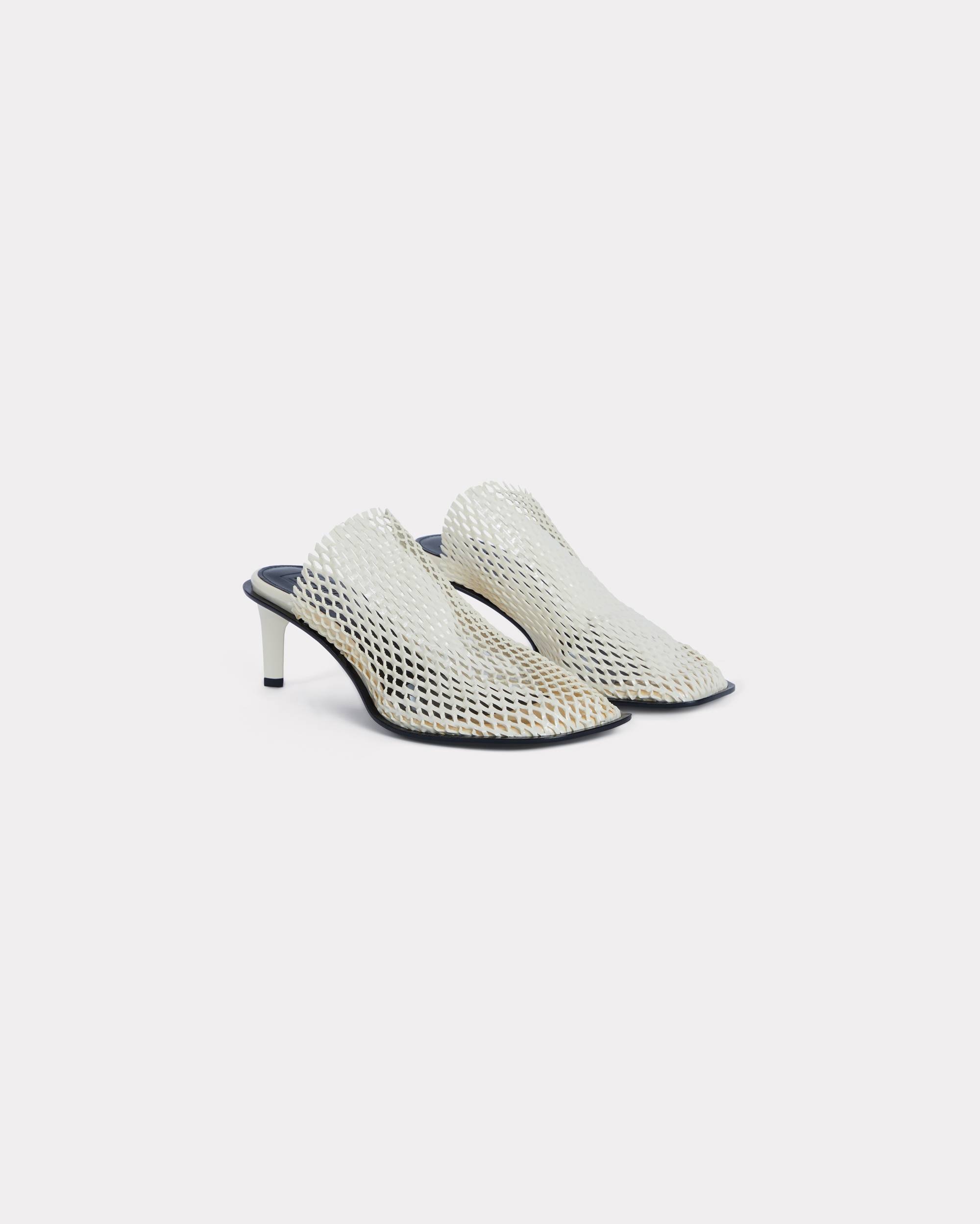 'KENZO-Shomi' heeled mules in perforated leather - 3