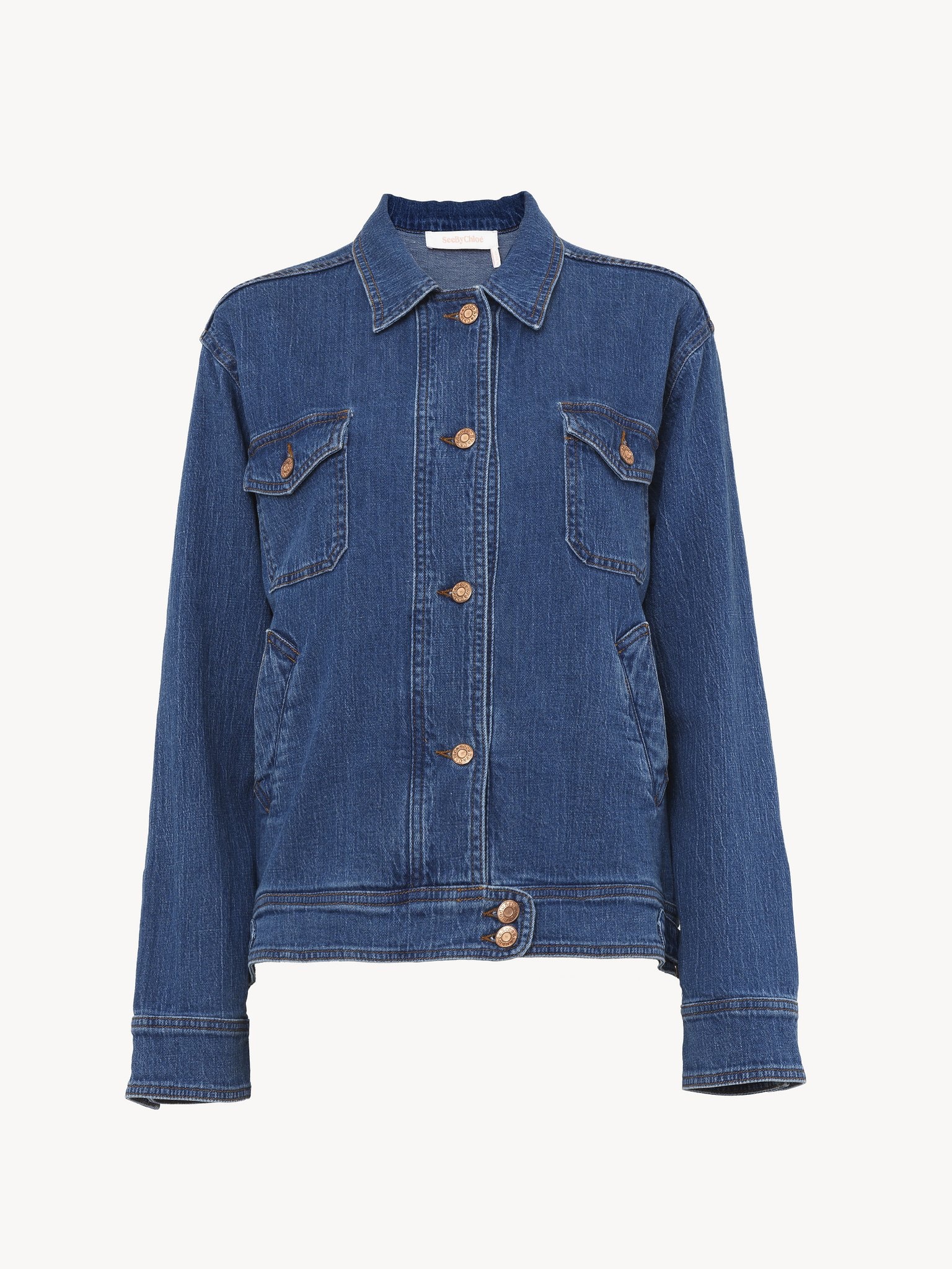 BUTTON-DOWN DENIM JACKET - 4