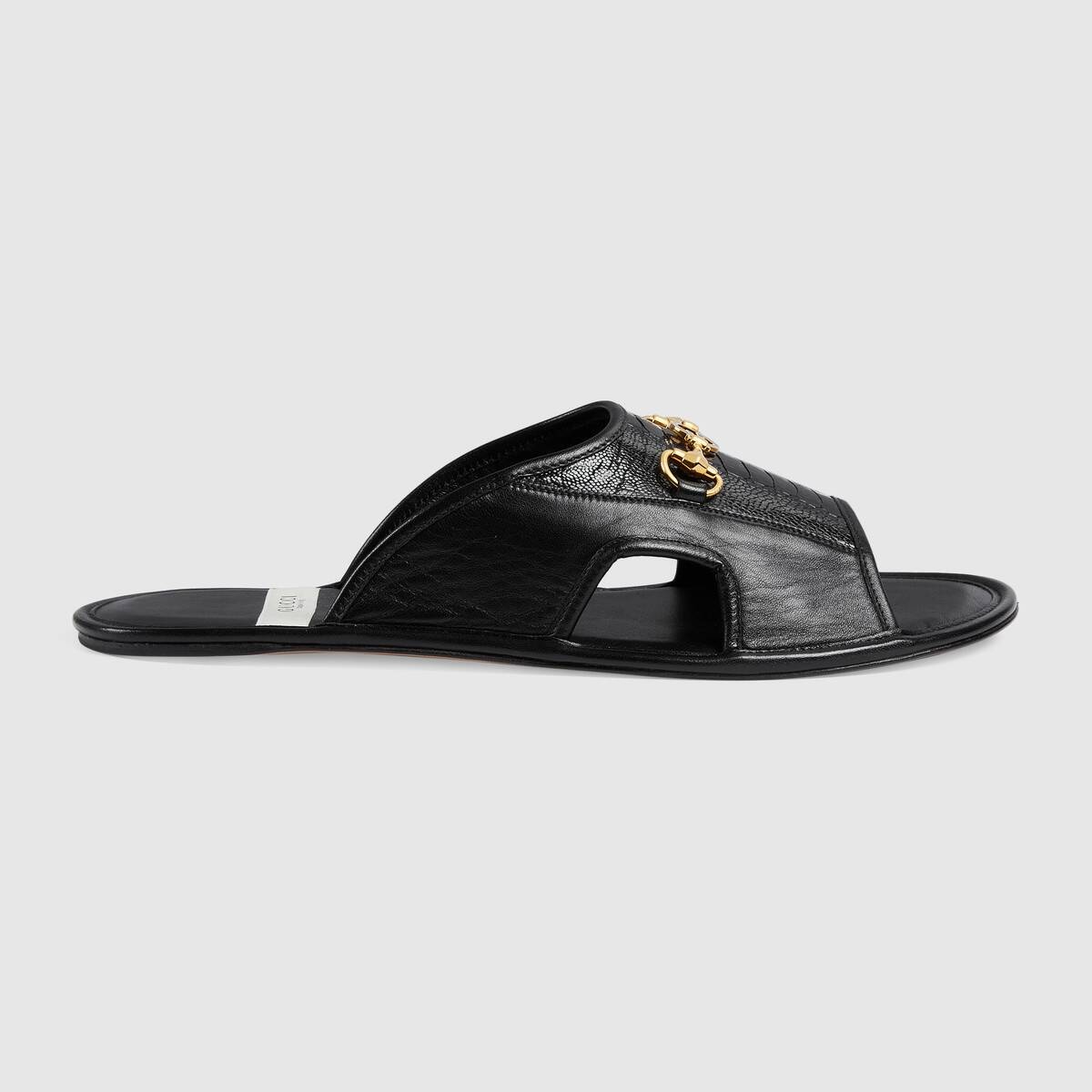 Slide sandal with Horsebit - 1